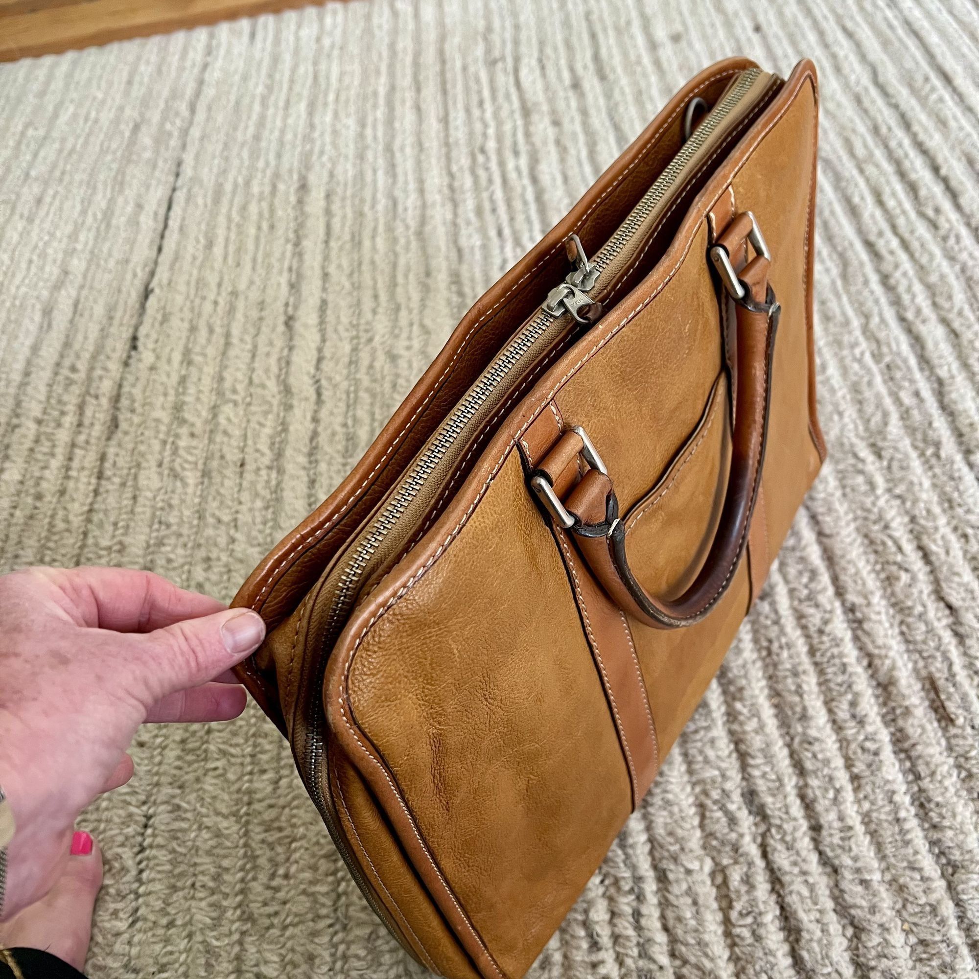 Other Vintage Artisan Leather Briefcase Unisex Full Grain Patina B Size ONE SIZE - 12 Thumbnail