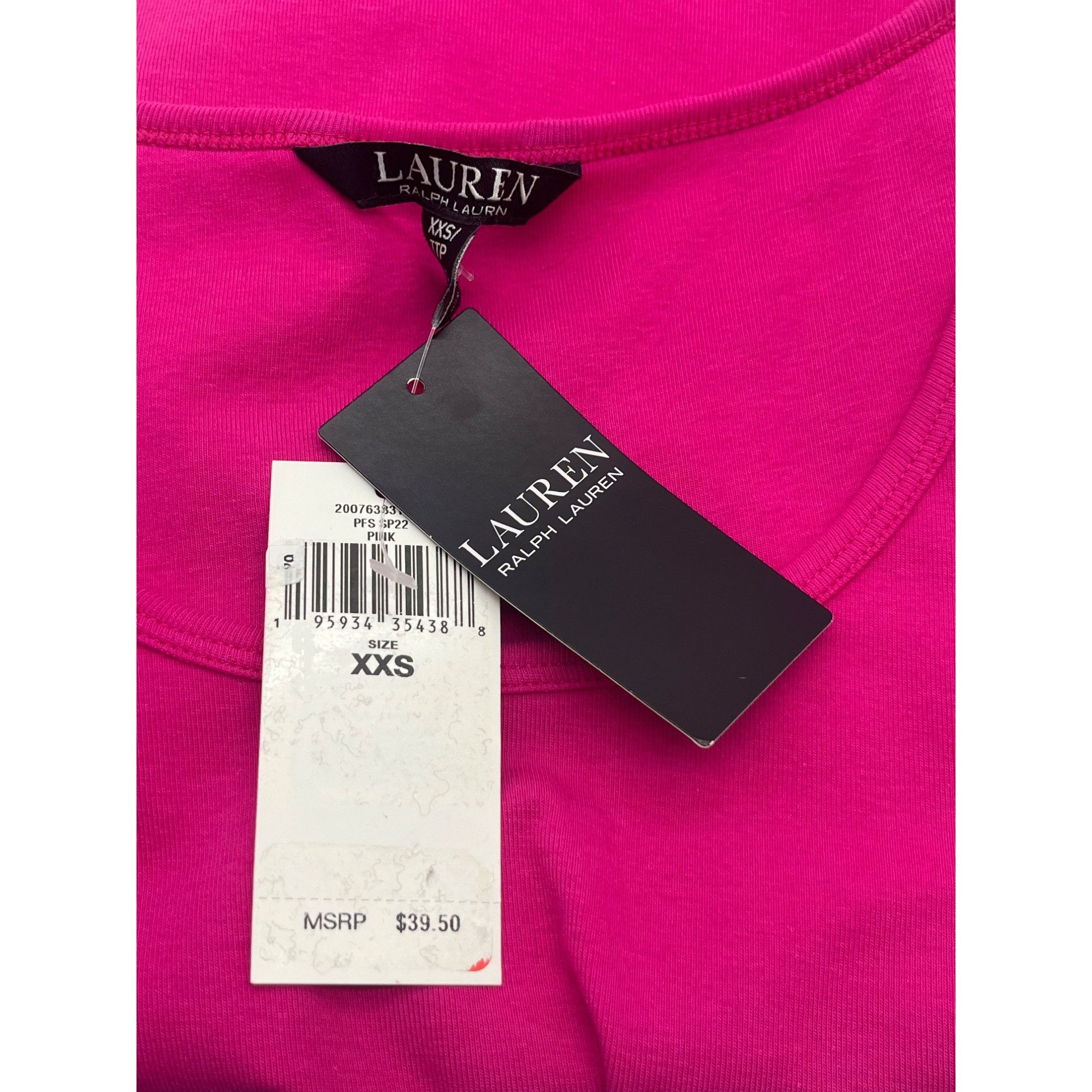 Lauren Ralph Lauren Lauren Ralph Lauren Women’s Scoop Neck Cotton Tank top, Pink Size XXS / US 00 / IT 34 - 8 Thumbnail
