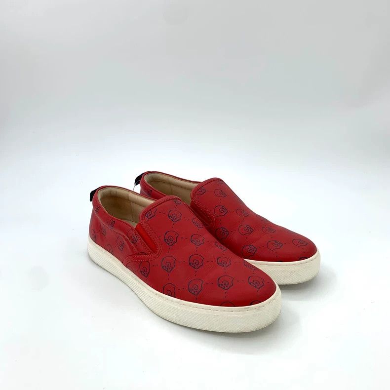 Gucci Gucci Red logo printed one-foot casual board shoes 2502-Nex Size US 8 / EU 41 - 2 Thumbnail