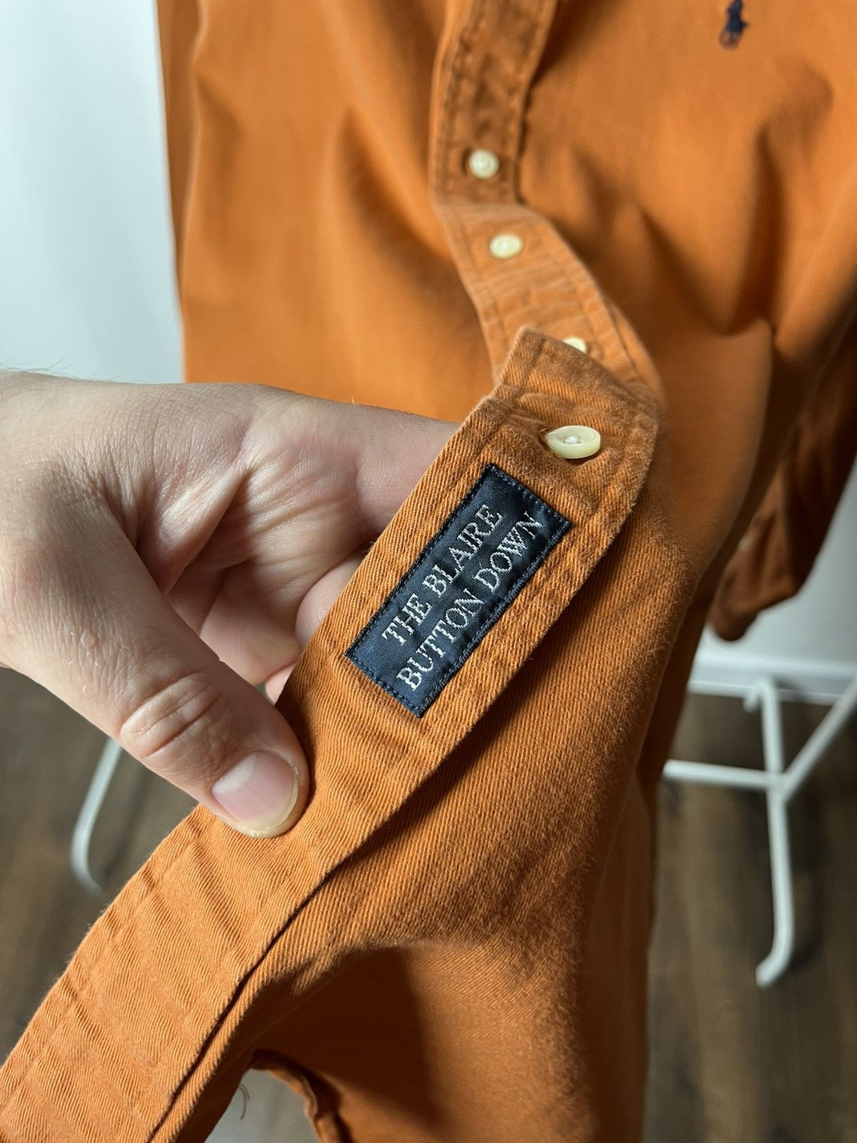 Polo Ralph Lauren × Vintage Ralph Lauren Blake Button Down Shirt Orange Cotton Size L Size US L / EU 52-54 / 3 - 5 Thumbnail