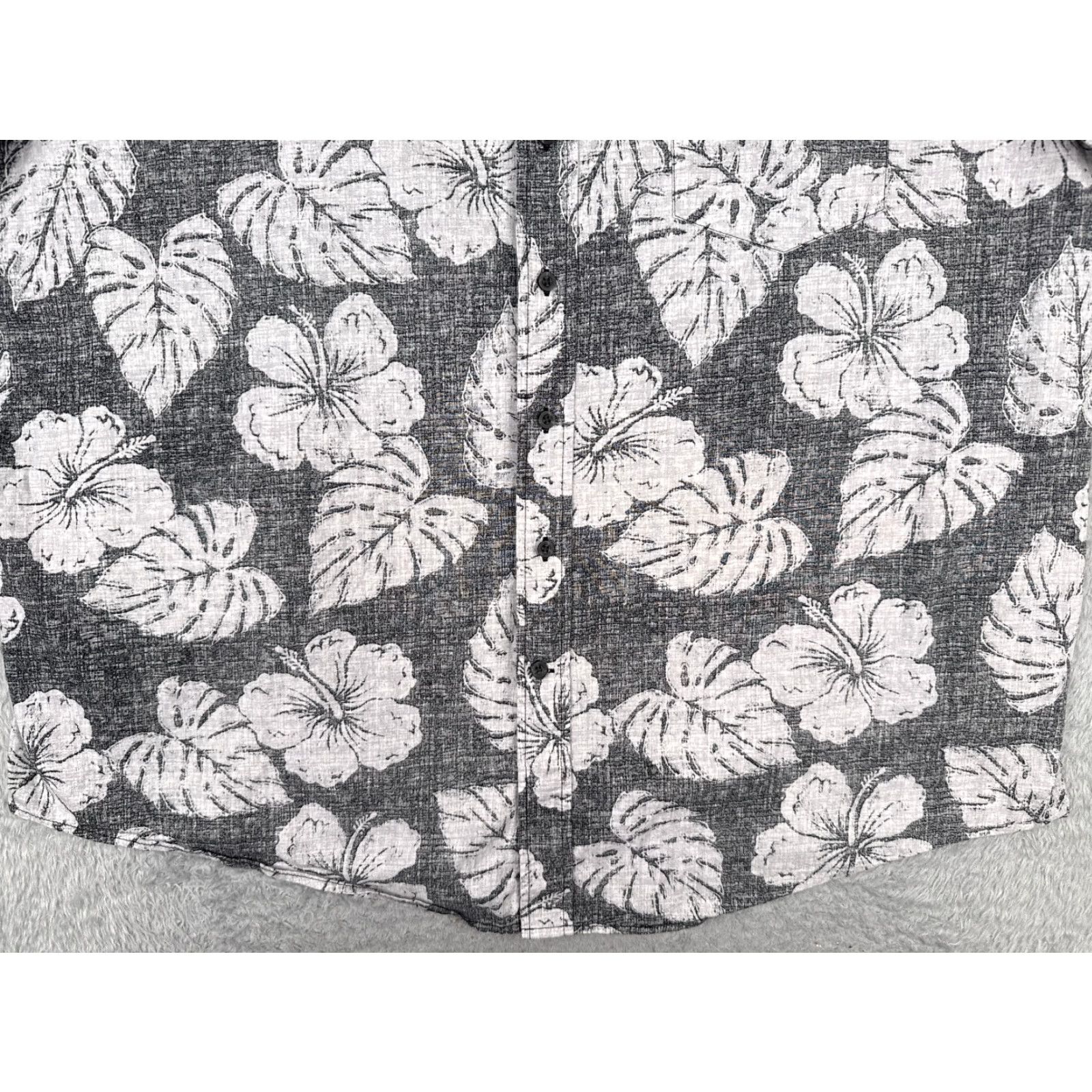 George George Mens Shirt 3XL Black Floral Cotton Blend Hawaiian Button-Up Shirt Size US XXL / EU 58 / 5 - 5 Thumbnail