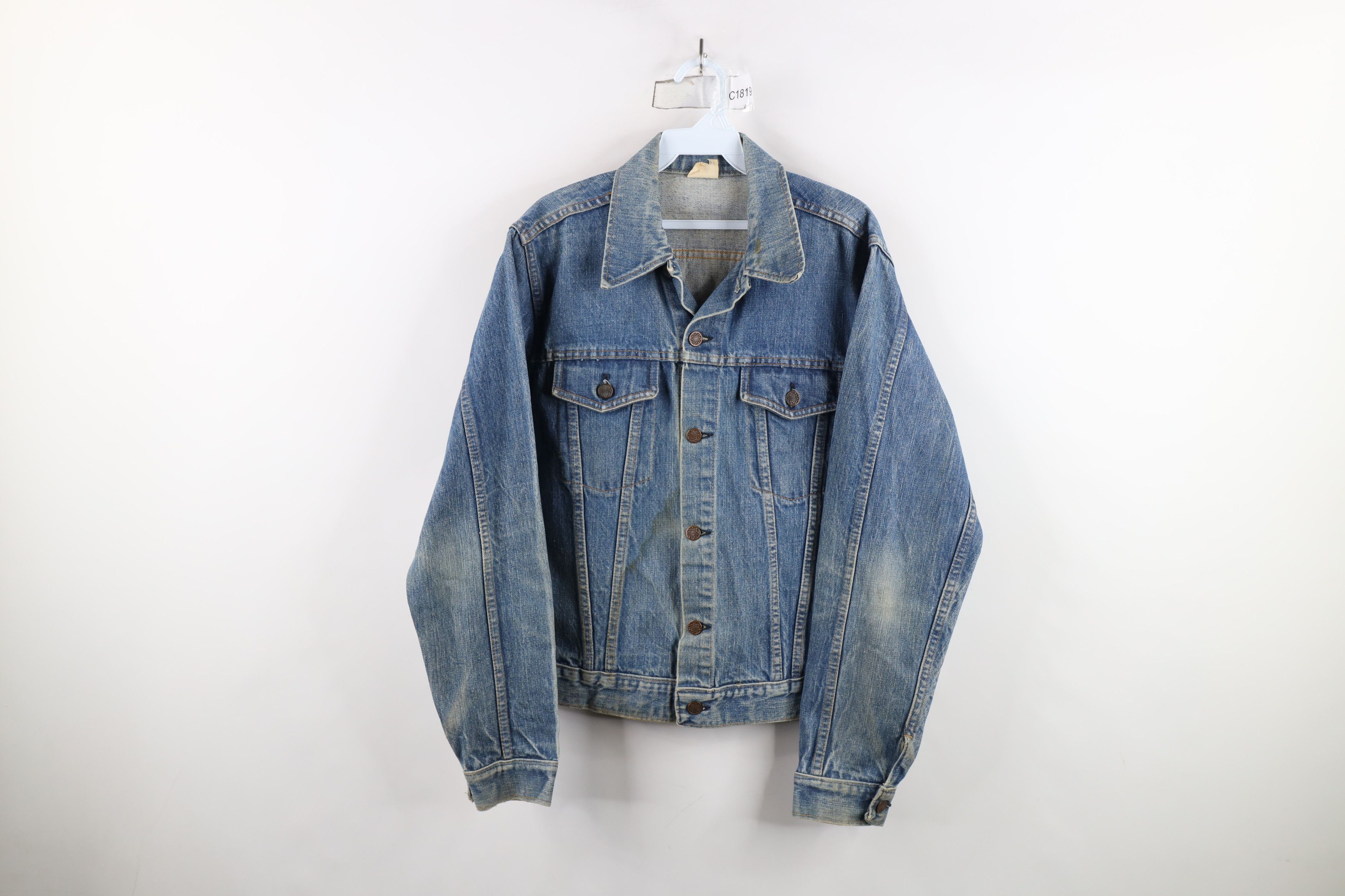 Vintage Vintage 60s 70s Streetwear Denim Jean Trucker Jacket USA Size US M / EU 48-50 / 2 - 1 Thumbnail