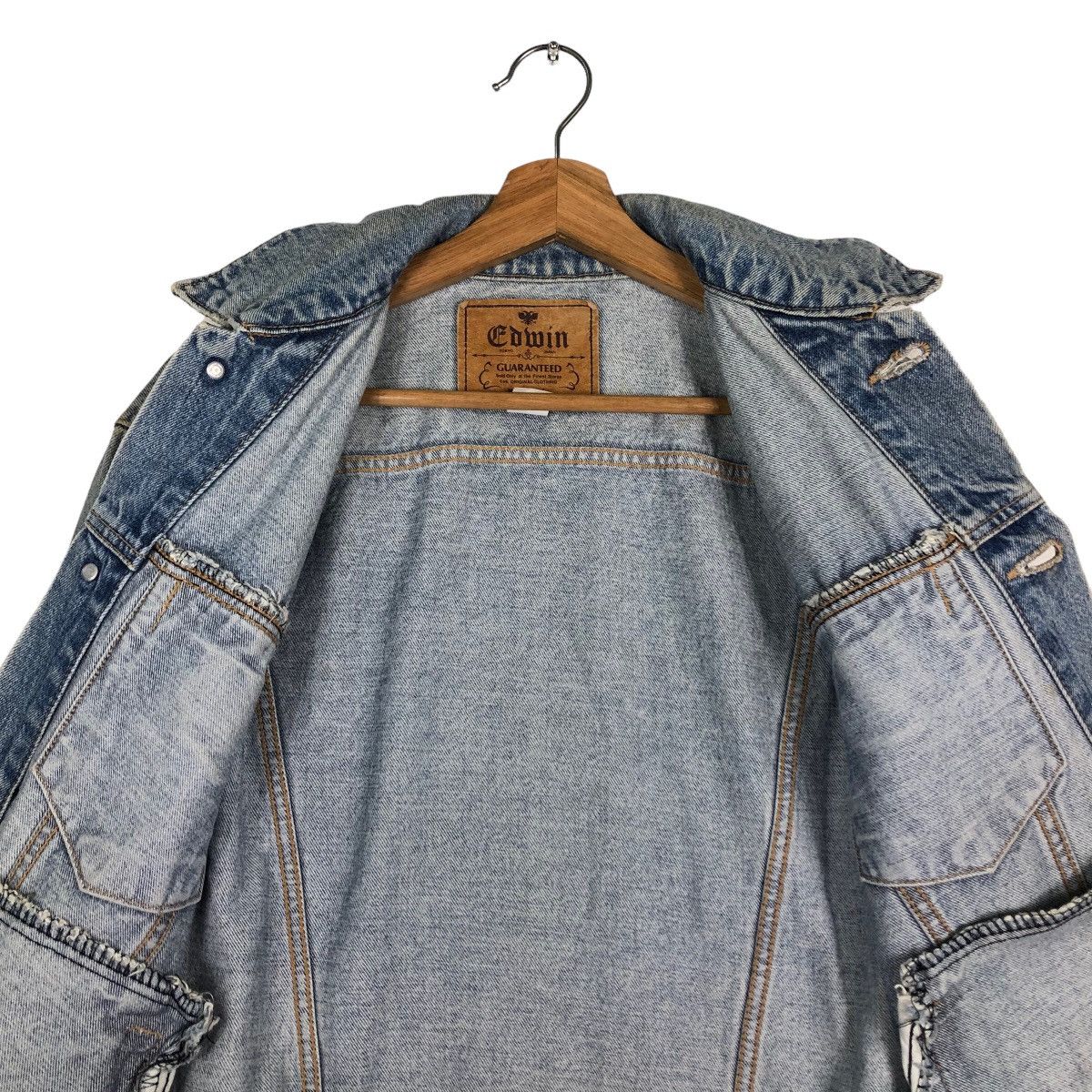If Six Was Nine 🔥Vintage Trucker Denim Jacket Biker Edwin Size US M / EU 48-50 / 2 - 14 Thumbnail