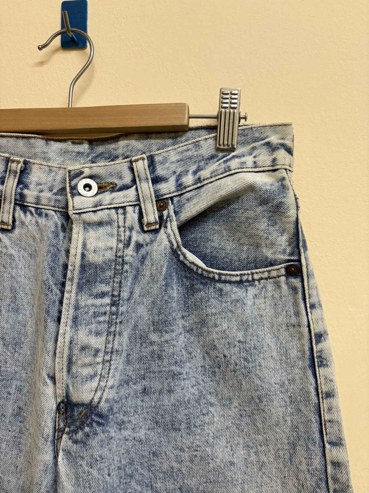 Levi's Vintage 90s Levis 701 XX Big E Back Buckle Selvedge Jeans Size US 30 / EU 46 - 9 Thumbnail