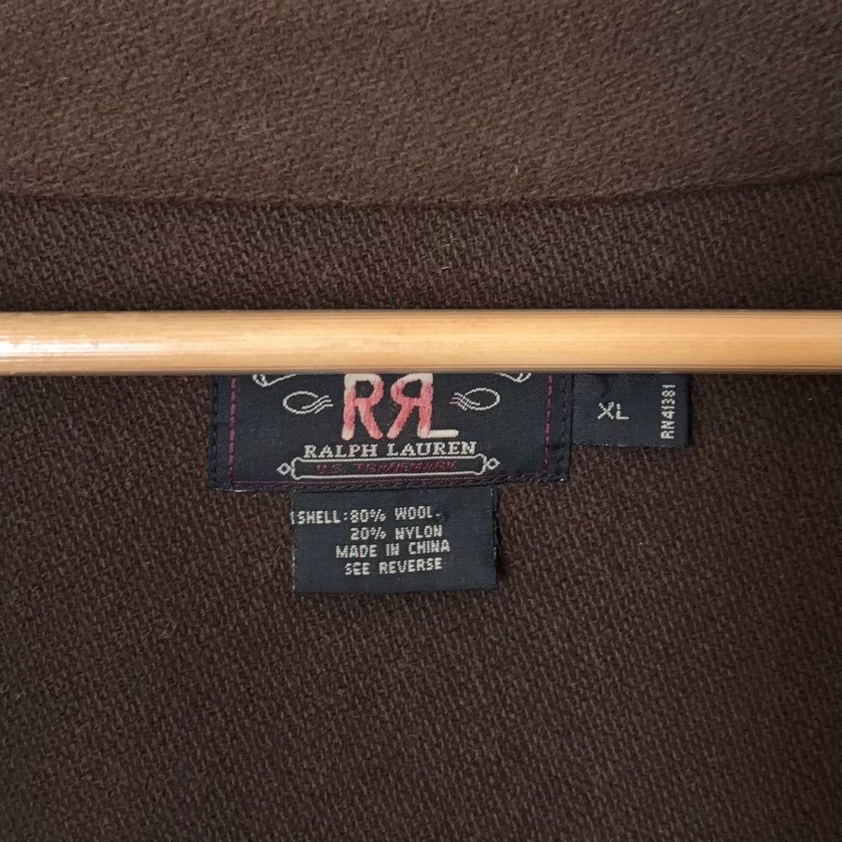 RRL Ralph Lauren RRL Double RL Wool Duffel Coat Toggle Clasp Chocolate Brown Size US XL / EU 56 / 4 - 2 Thumbnail