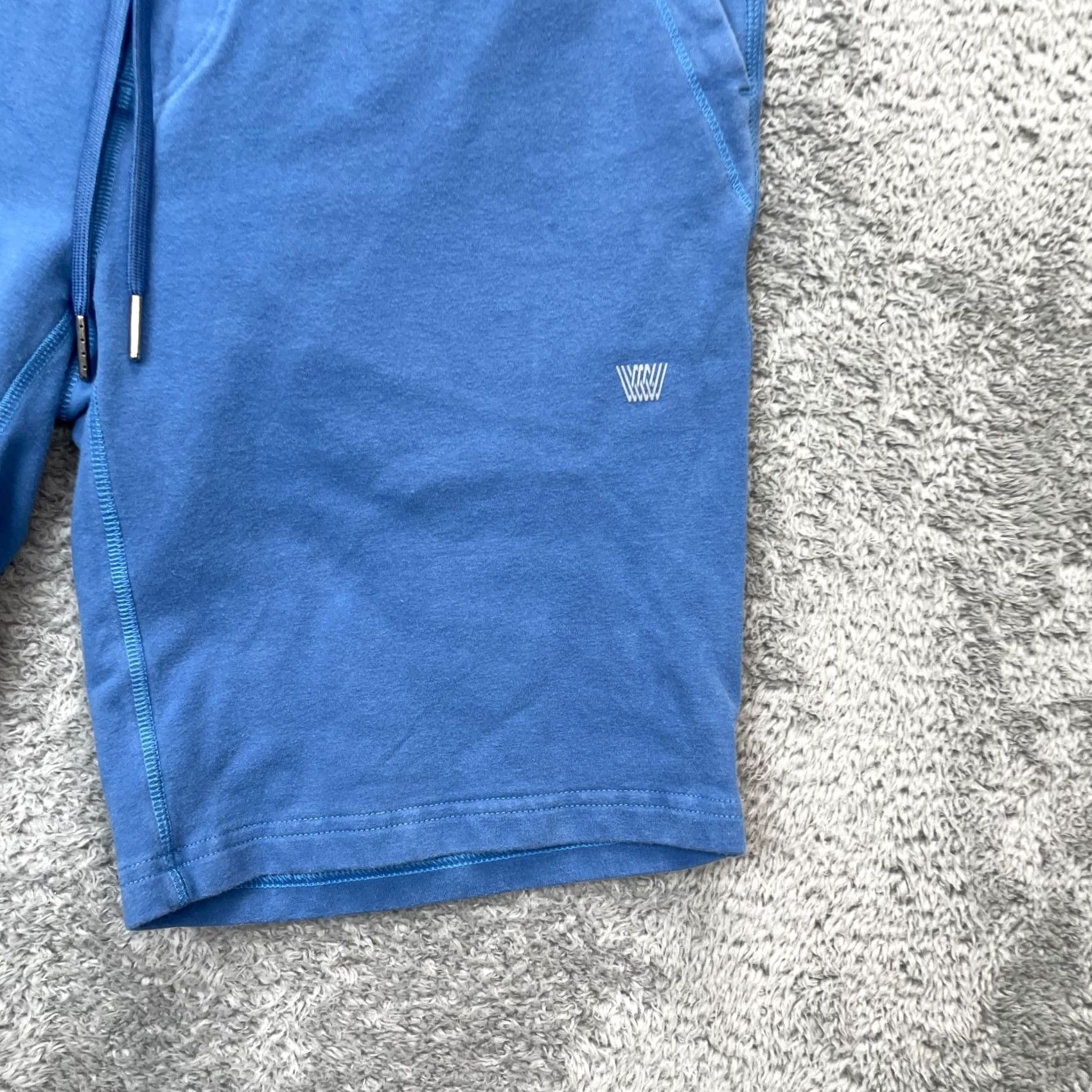 Vintage Mack Weldon Sweat Mens S Blue Short Ace French Terry Lined Cotton Drawstring Size US 29 - 5 Thumbnail