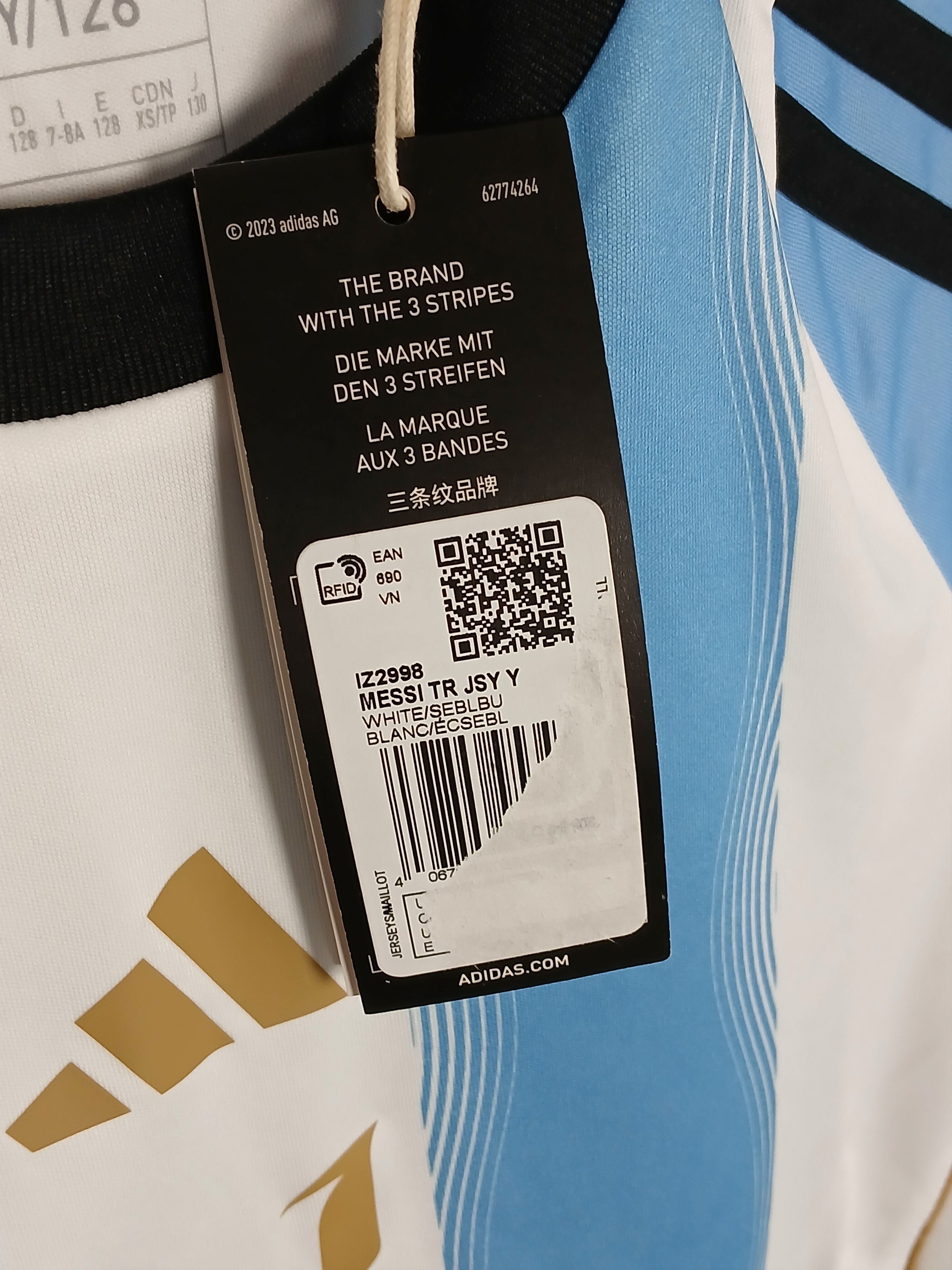 Adidas KIDS Argentina Messi Training Football Jersey T-Shirt Size US XXS / EU 40 - 10 Thumbnail