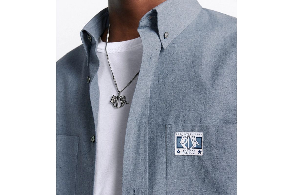 Dior o1bcso1str0226 Charm Shirt in Blue Size US M / EU 48-50 / 2 - 6 Thumbnail