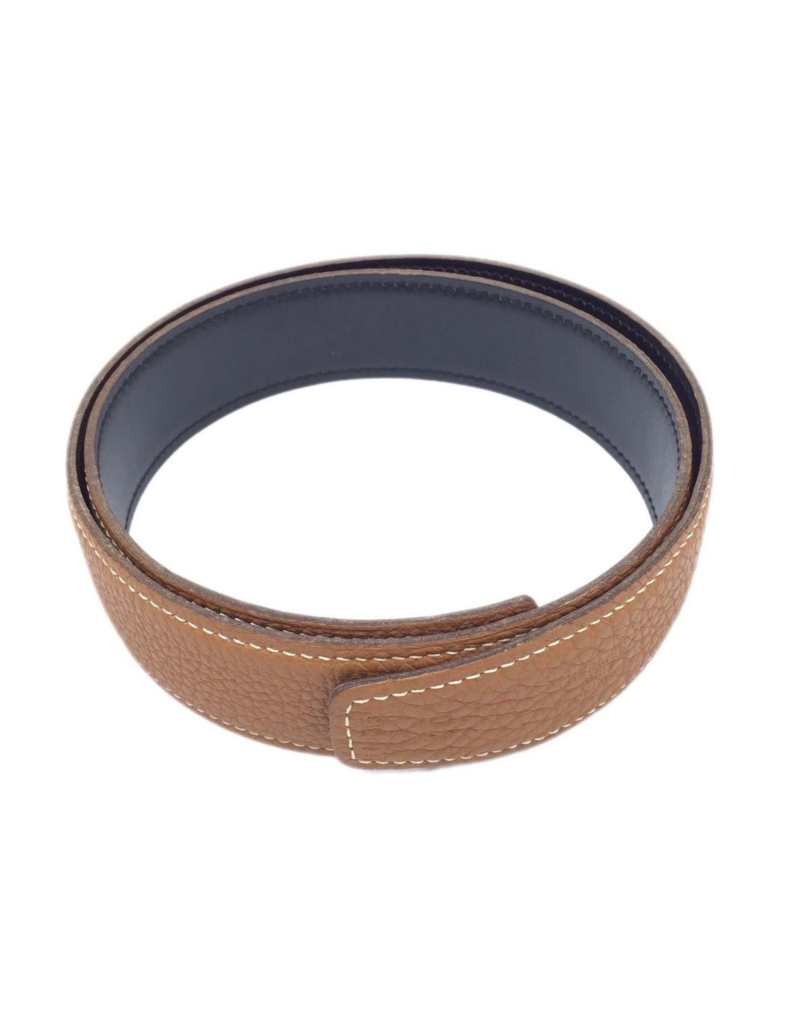 image of Hermes Versatile Leather Belt With Timeless Style in Brown, Women's