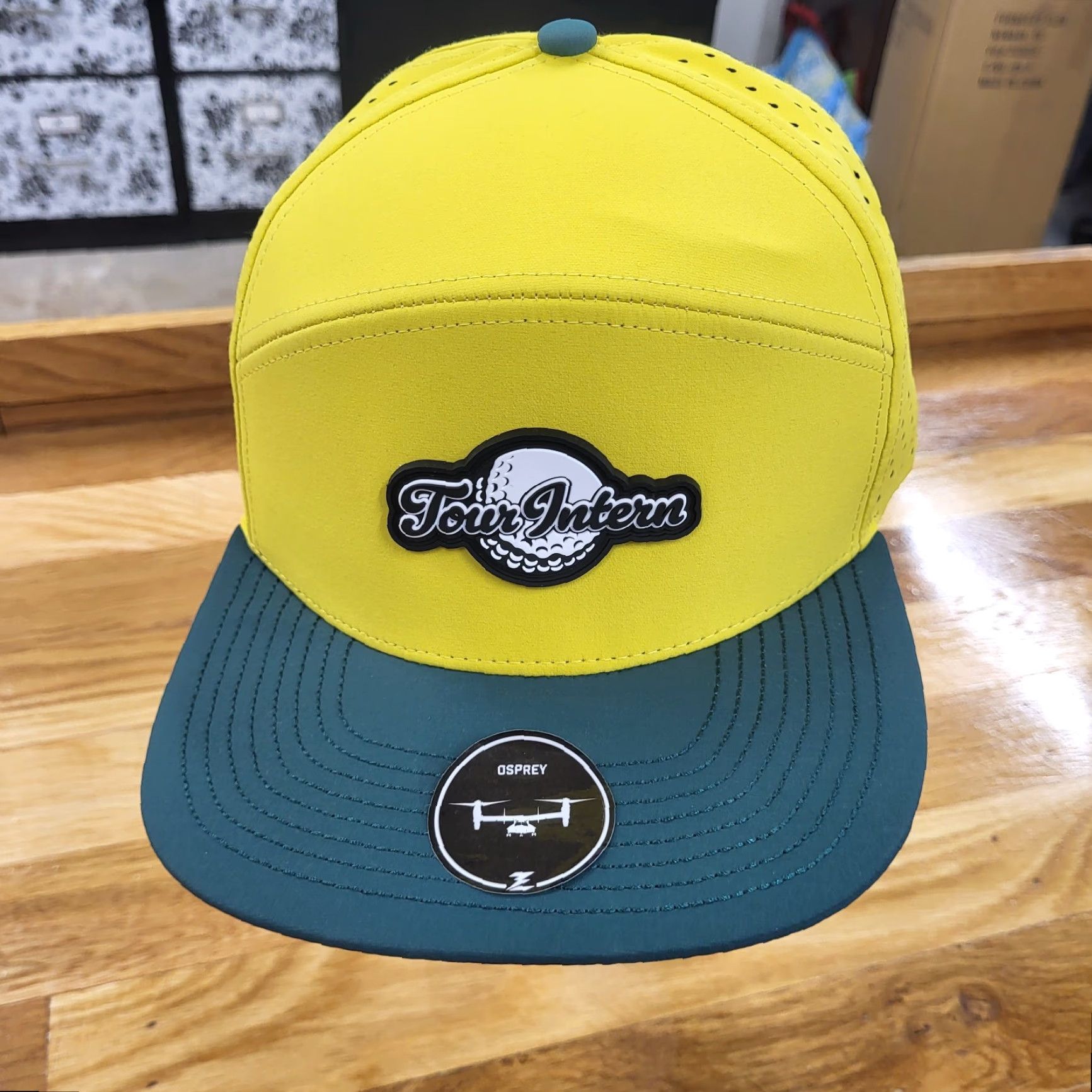 Osprey Zapped 5 Panel Cap Snapback Tour Inturn Osprey Yellow Green Thermal One Size Men's Hat Size ONE SIZE - 5 Thumbnail