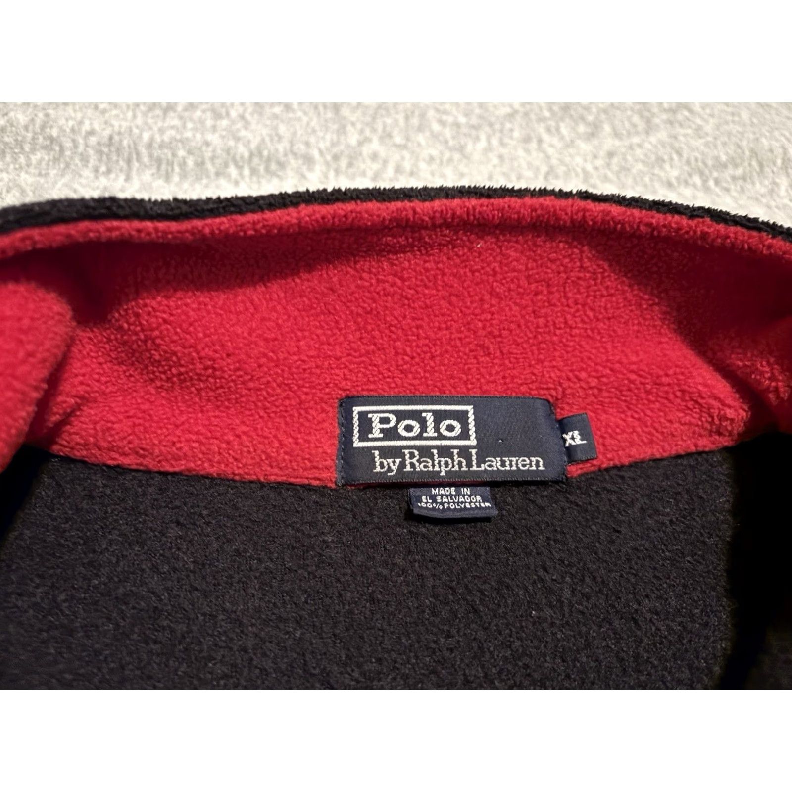 Polo Ralph Lauren Polo Ralph Lauren Pullover Sweater Fleece Black Red Pony Quarter Zip Mens XL Size US XL / EU 56 / 4 - 2 Thumbnail