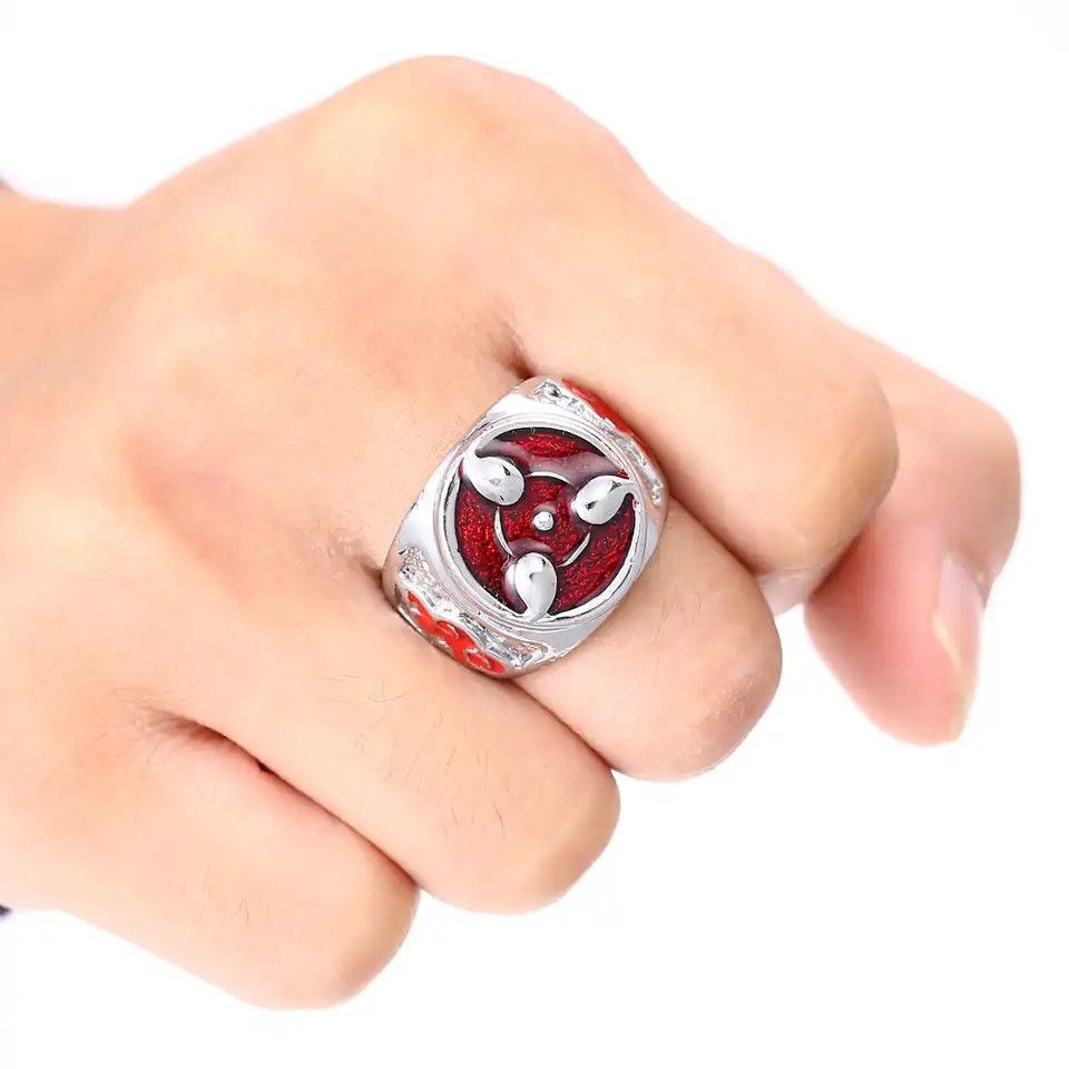 Handmade × Jewelry 🔥Ninja Ring Naruto Silver Art Anime Japan Chrome Cosplay🔥 Size ONE SIZE - 2 Thumbnail