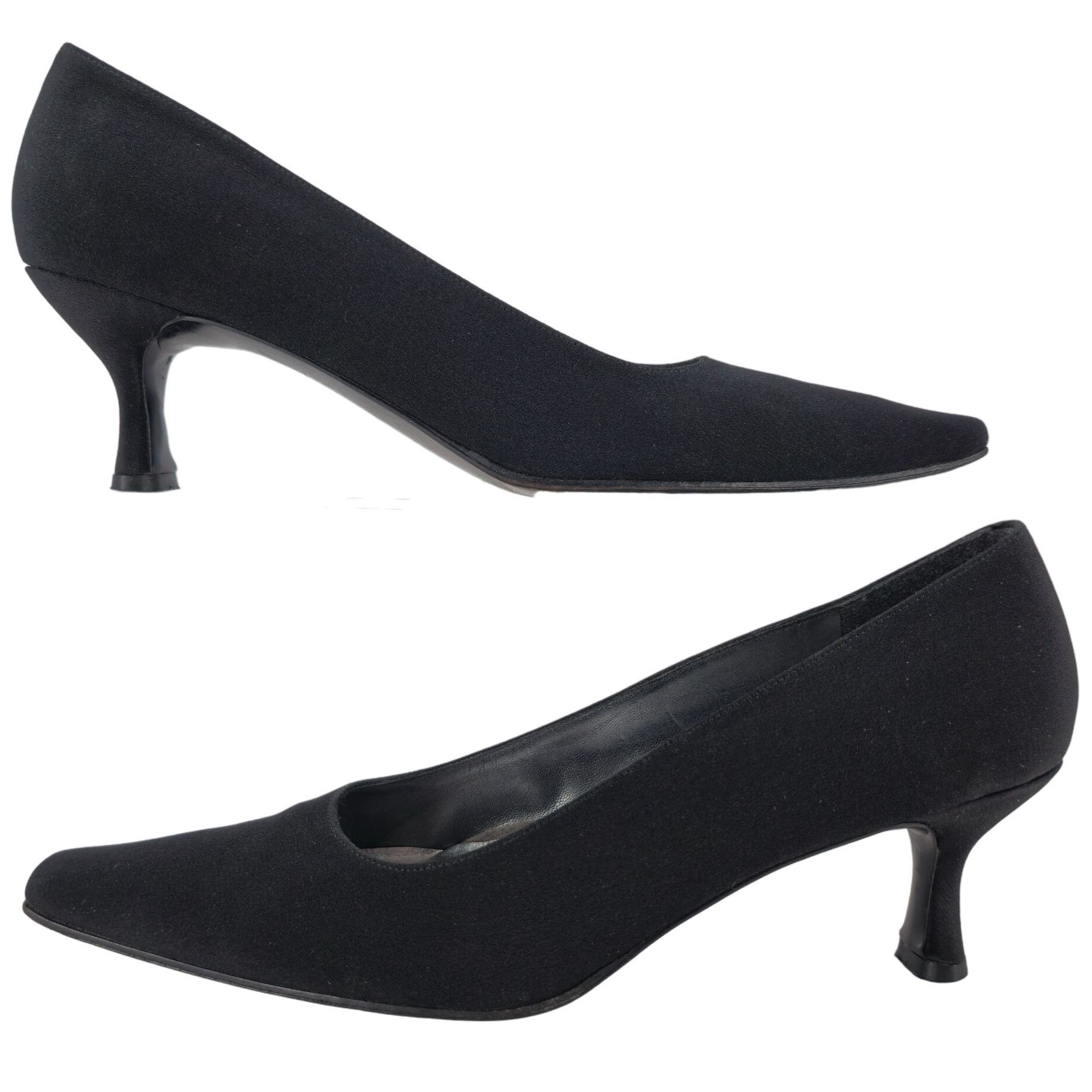 Stuart Weitzman Stuart Weitzman Black Plissé Fabric Formal Pumps Womens 8.5A Size US 8.5 / IT 38.5 - 7 Thumbnail
