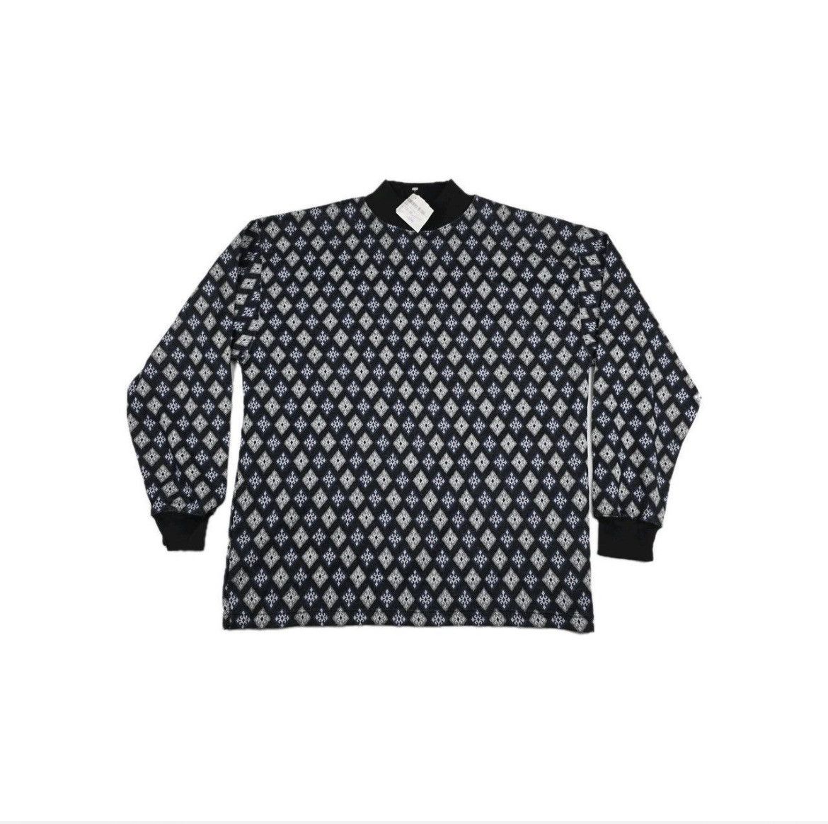 Yves Saint Laurent YSL Diamond Pattern Turtleneck Size US M / EU 48-50 / 2 - 1 Thumbnail