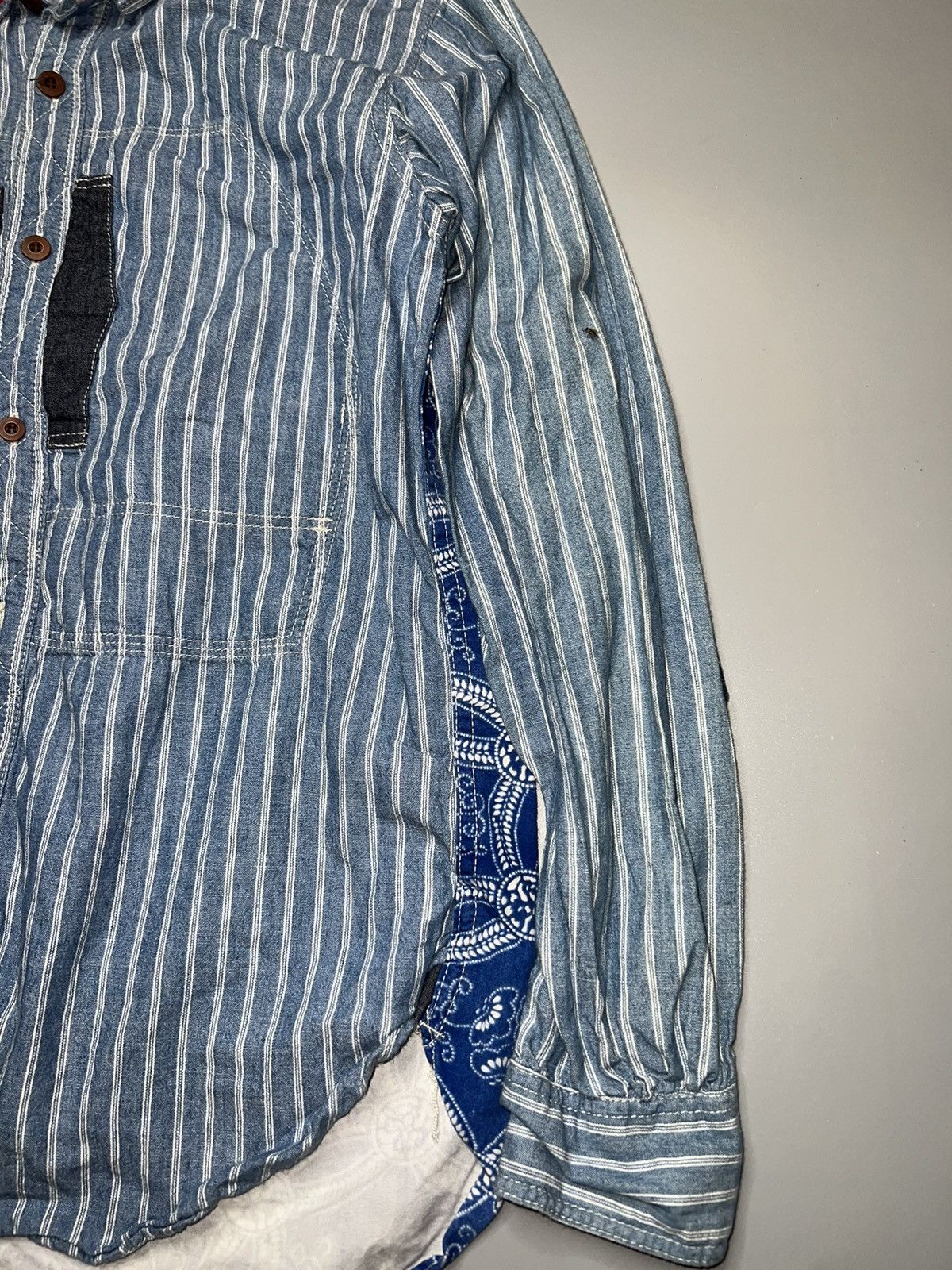 Comme des Garcons Junya Watanabe S/S 15 denim patchwork shirt Size US XS / EU 42 / 0 - 3 Thumbnail