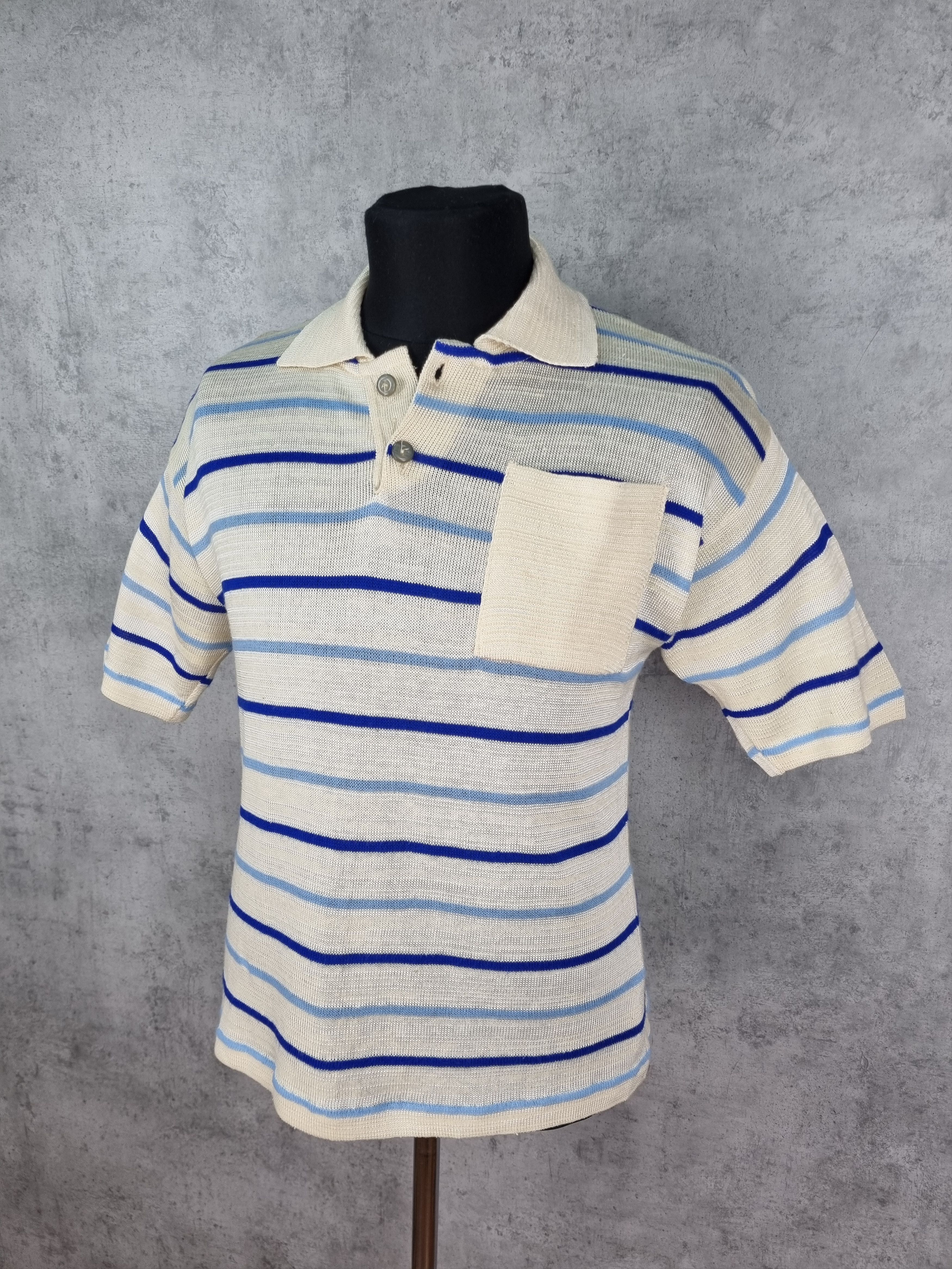 Vintage 90s Rare Knitted Vintage Polo Size US M / EU 48-50 / 2 - 18 Thumbnail