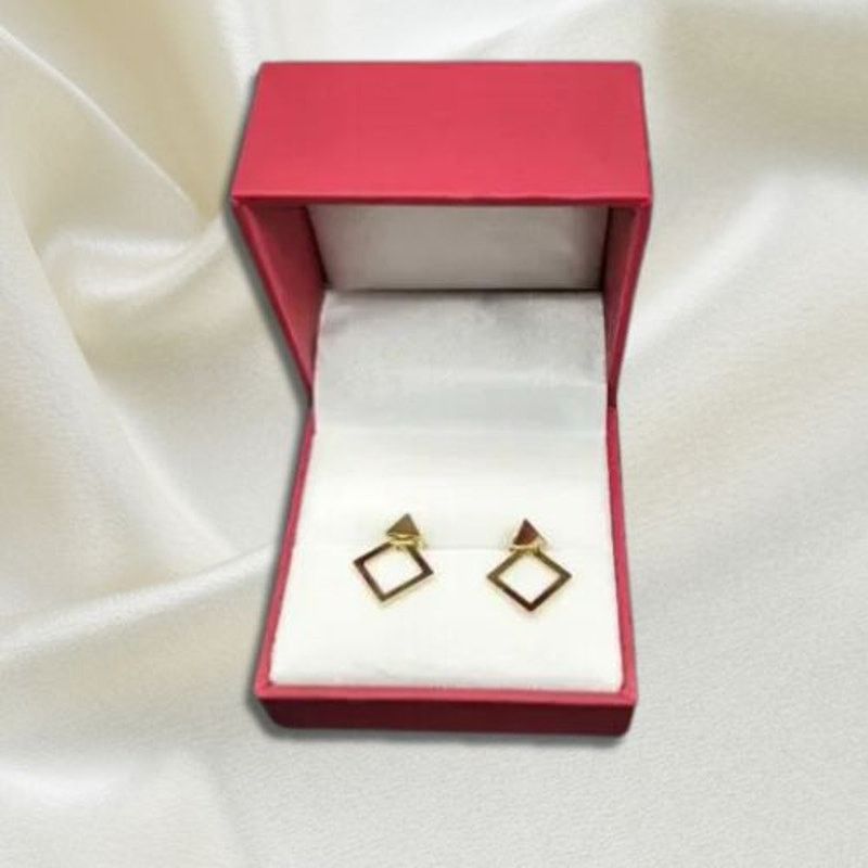 Other 18k Gold Geometric Stud Transformer Earrings Gold NWT Size ONE SIZE - 3 Thumbnail