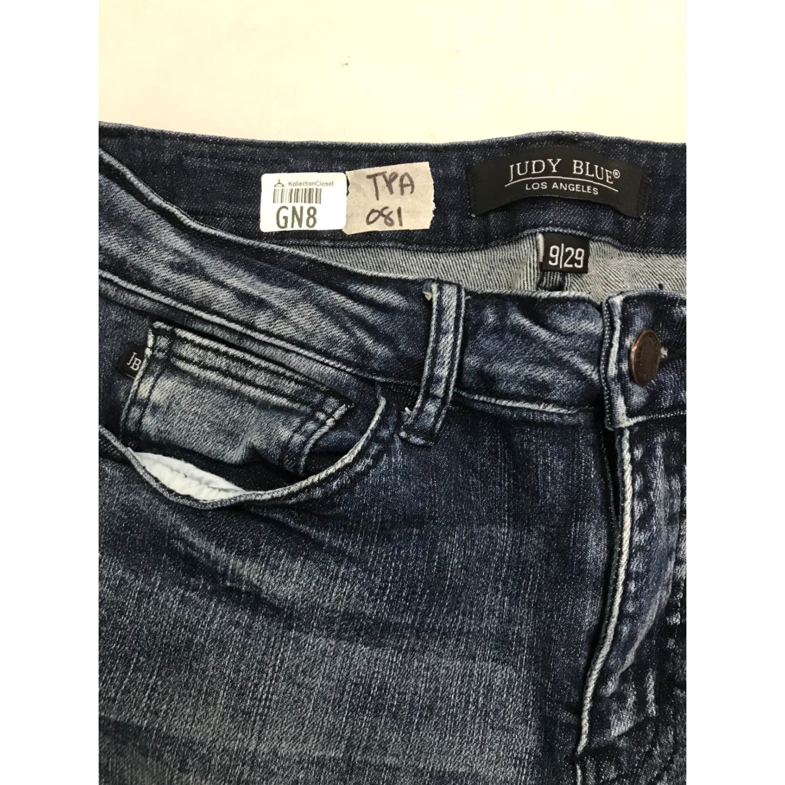 Denime Judy Blue Jeans Womens 9/29 Blue Relaxed Fit Distressed Pocket Denim Jeans Size 30" / US 8 / IT 44 - 7 Thumbnail
