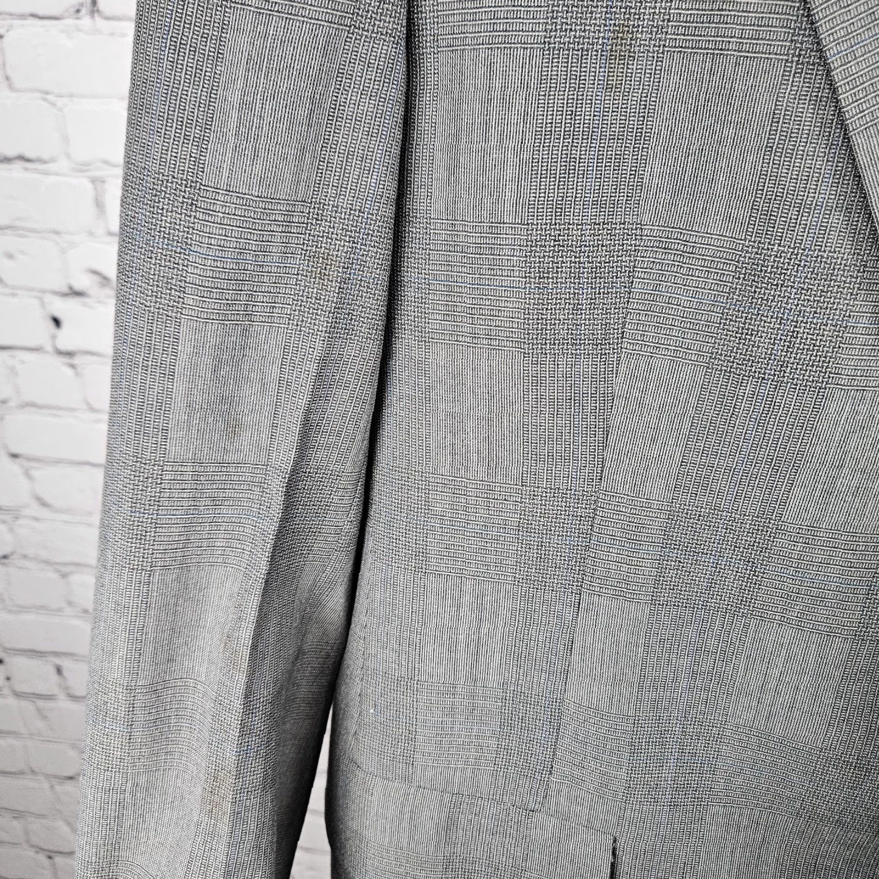 Hart Schaffner Marx VINTAGE Hart Schaffner Marx Grey Wool Blend Viracle Notch Blazer Sport Coat USA 42R Size 42R - 6 Thumbnail