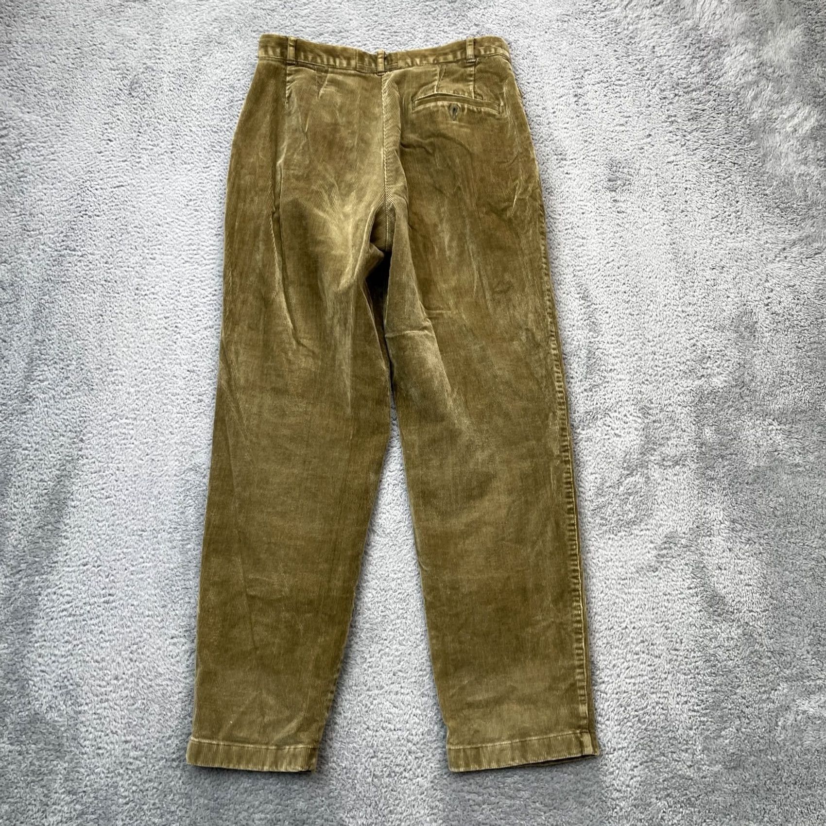 Vintage VINTAGE LL Bean Pants Womens 6R Green Corduroy Pleated Straight Leg Cotton Stretch Size 28" / US 6 / IT 42 - 2 Thumbnail