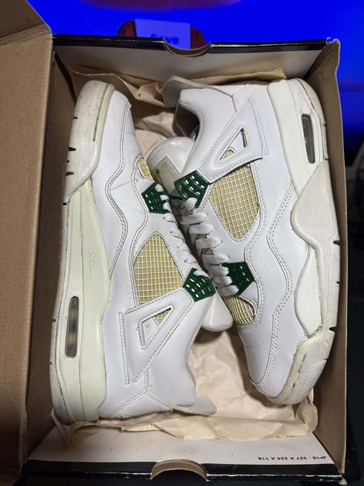 Nike 2004 classic green jordan 4 Size US 9.5 / EU 42-43 - 1 Thumbnail