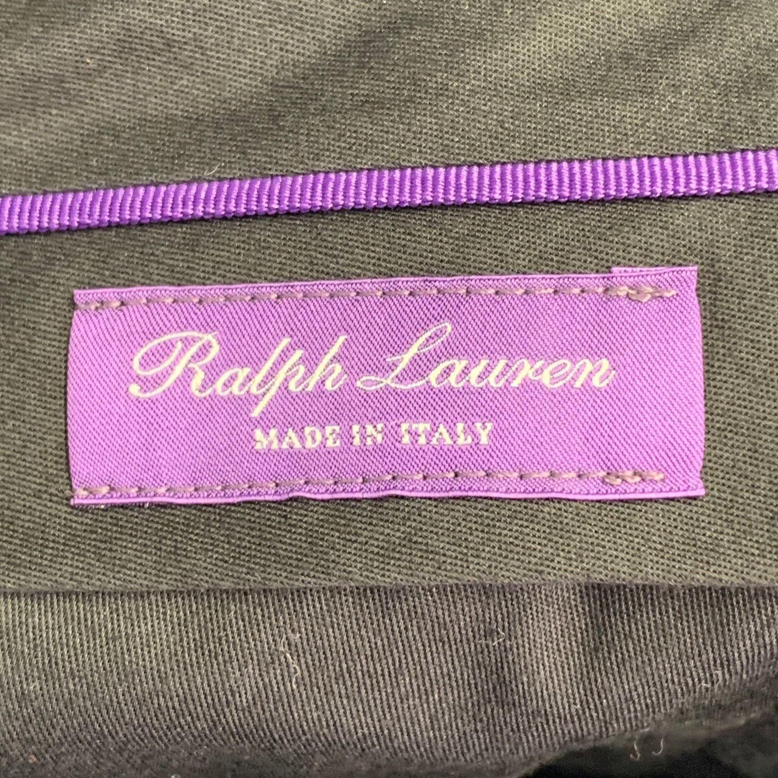 Ralph Lauren Size 28 Navy Cotton Blend Slim Straight Zip Fly Dress Pants Size US 28 / EU 44 - 4 Thumbnail