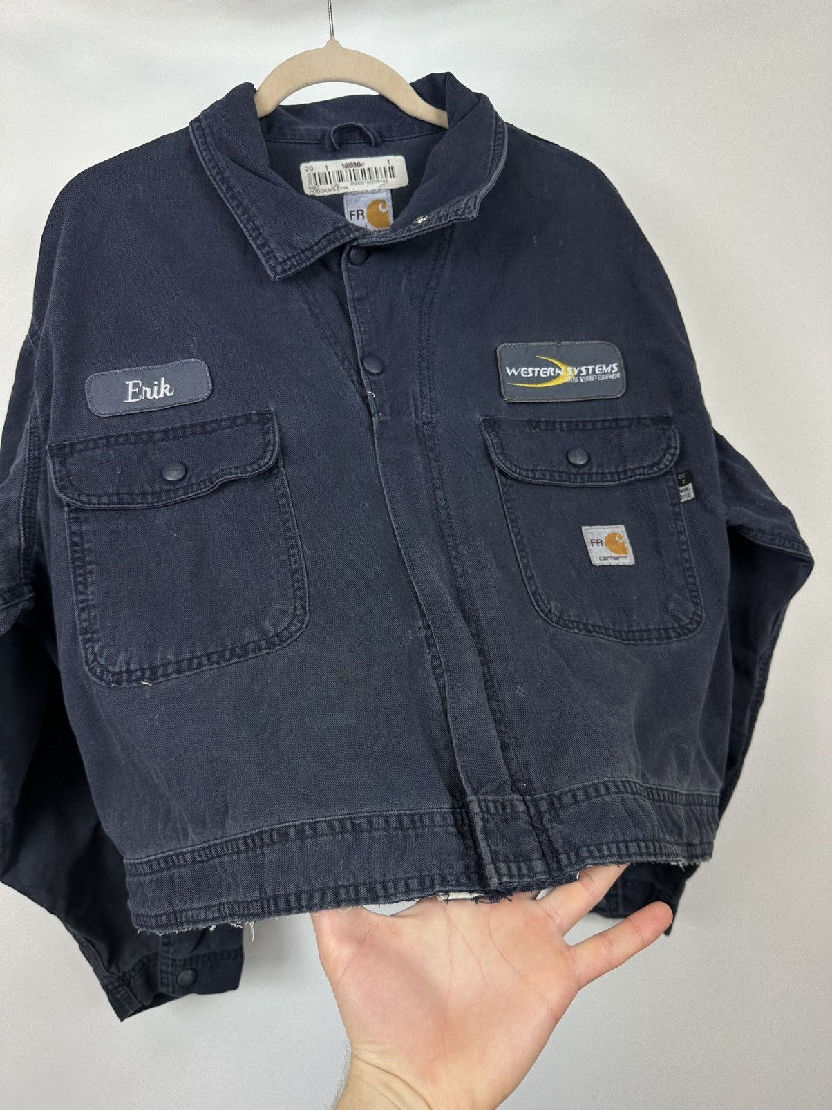 Carhartt Vintage 90s Carhartt Flame Resistant USA Cropped Work Jacket Size US M / EU 48-50 / 2 - 12 Thumbnail
