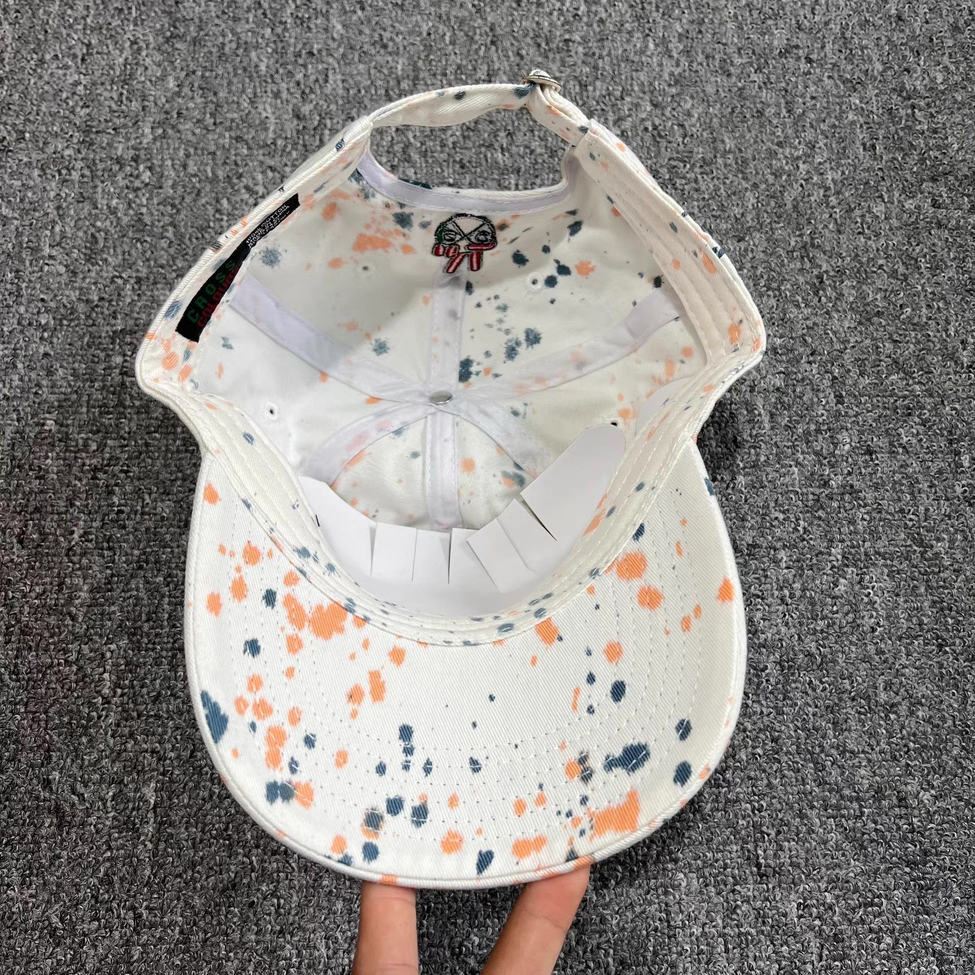 Cross Colours CrossEmbroideredSplashInkCurved Brim Baseball Cap Visor Q7 Size ONE SIZE - 3 Thumbnail