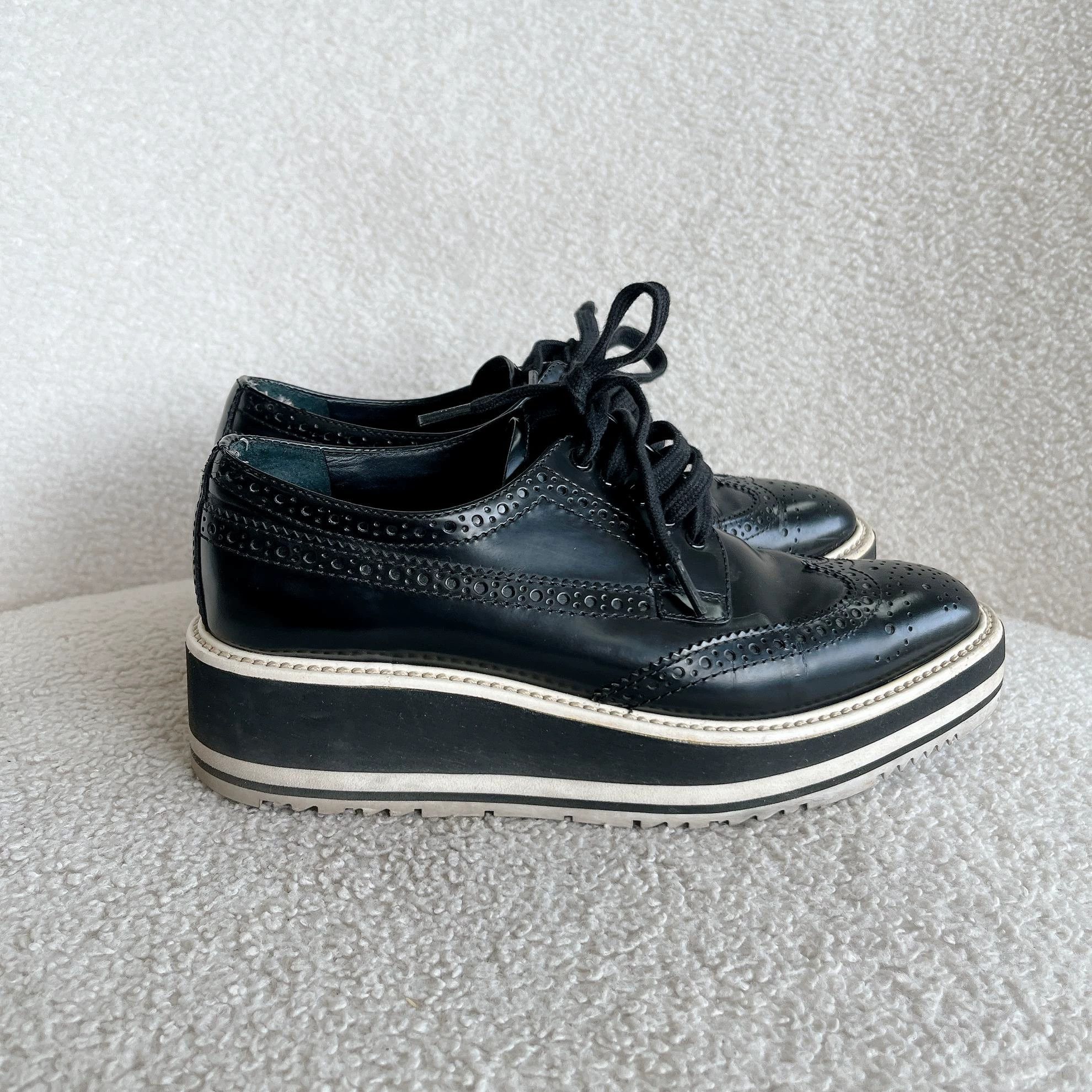 Prada Prada Black Platform Shoes 35 5276 Size US 4.5 / IT 34.5 - 3 Thumbnail