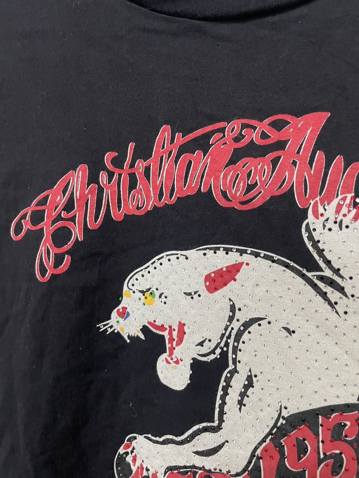 Ed Hardy Vintage Cristian Audigier By Ed Hardy Rhinestones Style Tee Size US L / EU 52-54 / 3 - 4 Thumbnail