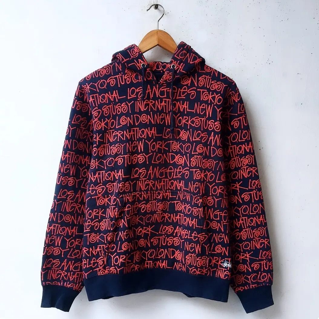 Stussy STUSSY World Tour Tribe Full Print Hoodie | Grailed