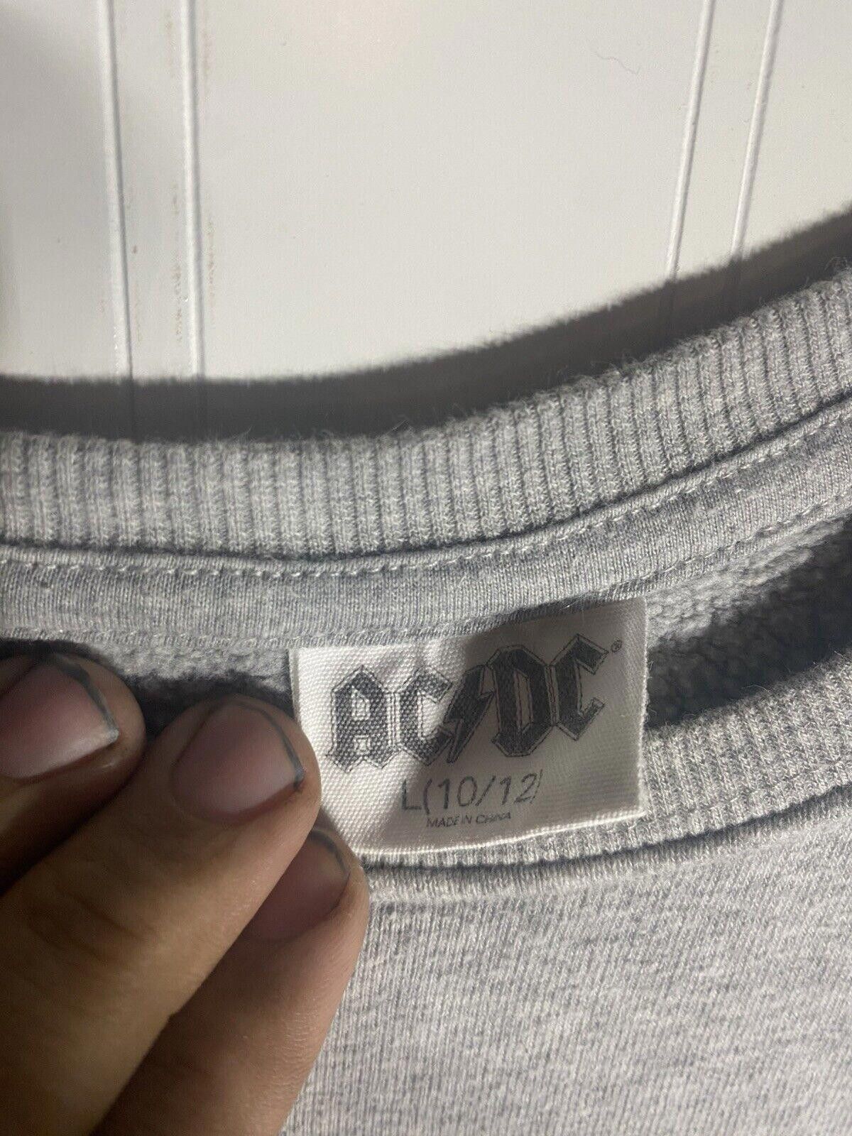 AC/DC AC/DC Long Sleeve Crop Sweatshirt Girls 10/12 Large Size ONE SIZE - 5 Thumbnail