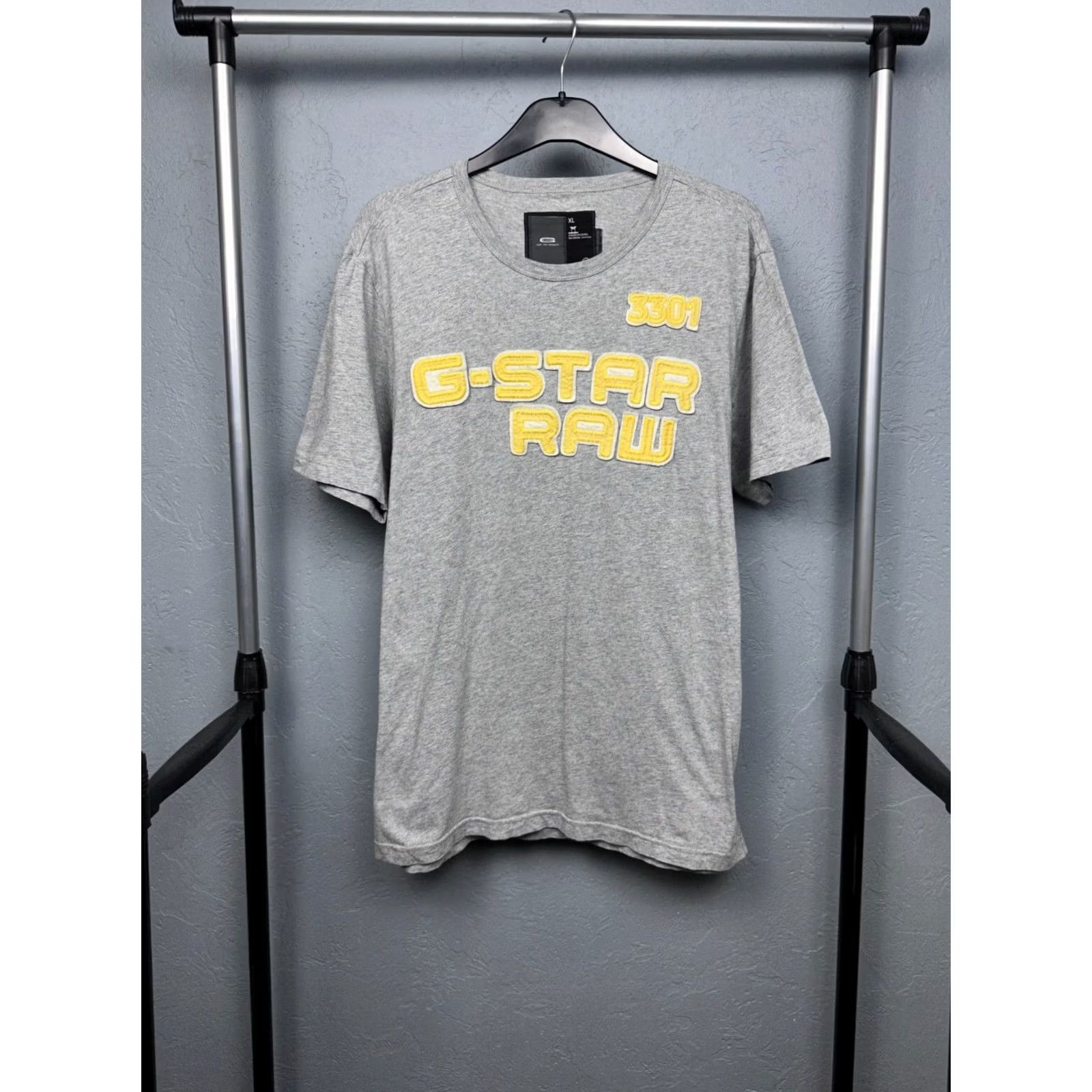 G-Star G Star Raw Scott Contrast Mens T-Shirt XL Gray Cotton Logo Crew Neck Short Sleeve Shirt Men XL Gray Logo Modern Contrast T-Shirt Size US XL / EU 56 / 4 - 2 Thumbnail
