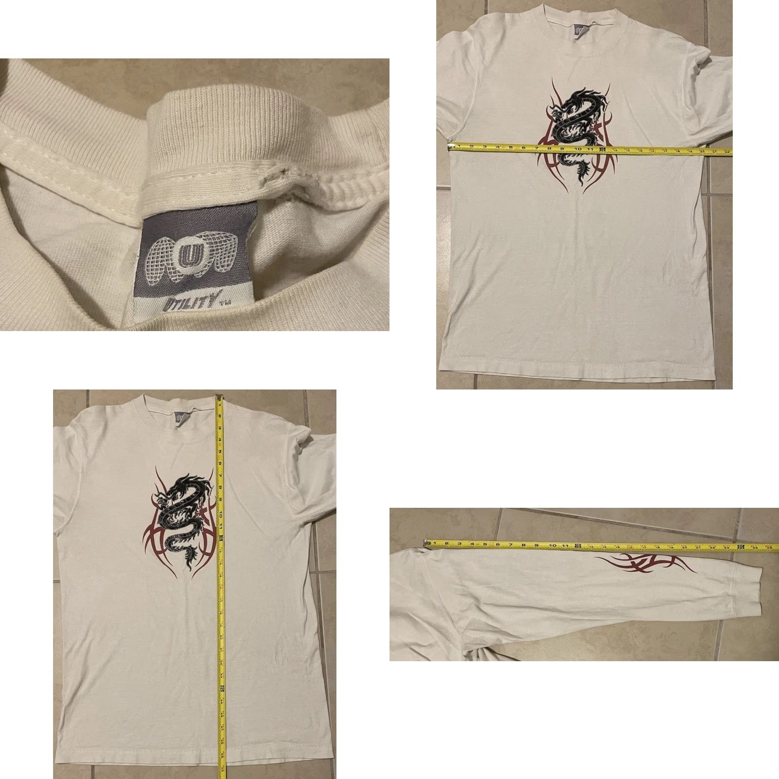Vintage Vtg Dragon Flames Faded Shirt L Grunge Skate Surf Biker Fire Jnco 90s Y2K Size US L / EU 52-54 / 3 - 10 Thumbnail