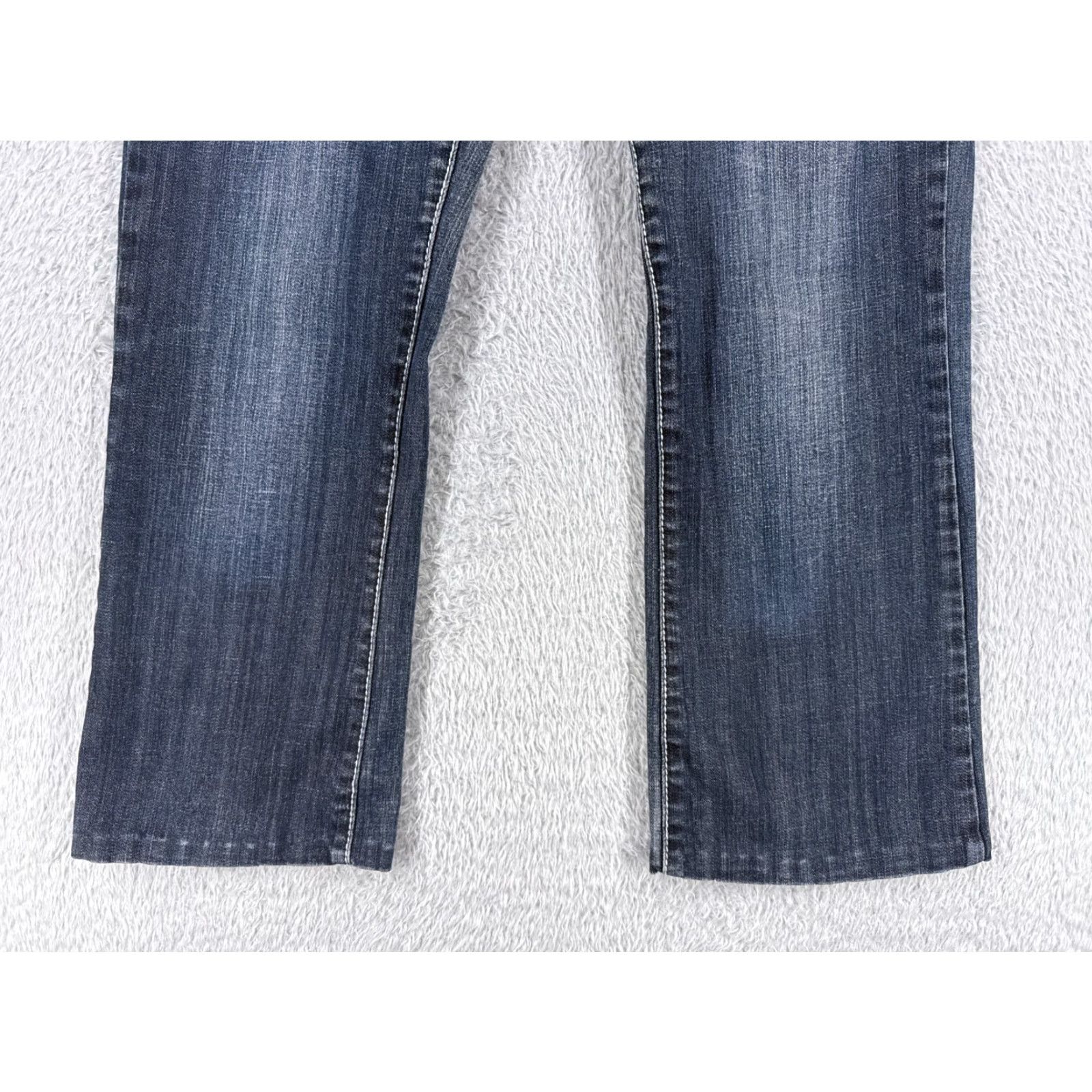 Vintage LA Idol Jeans Women Bootcut Denim 33x26 Blue 13 Medium Wash Cotton Blend Embroidered 5-Pocket Stretch Regular Zip Closure Vintage? No Size 34" / US 12 / IT 48 - 2 Thumbnail