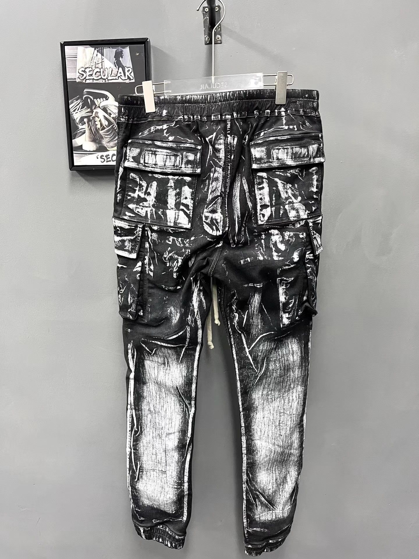 Rick Owens Rick Owens 21FW Painted Cargo Bullet Pants K34 Size US 37 - 7 Thumbnail