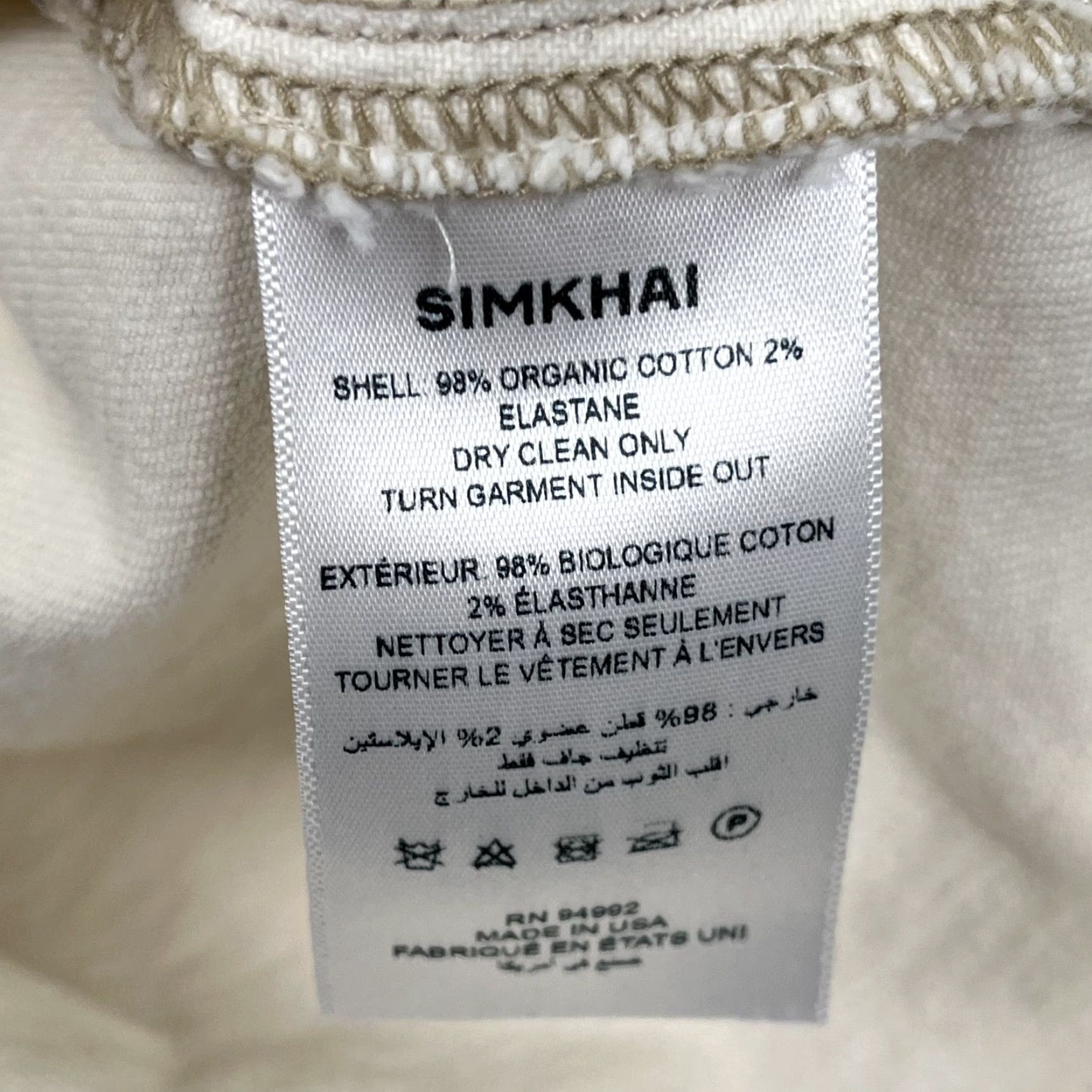 Vintage Simkhai Jacket Womens Large White Denim Belted Cargo Utility Cotton Classic Outdoor Size L / US 10 / IT 46 - 3 Thumbnail