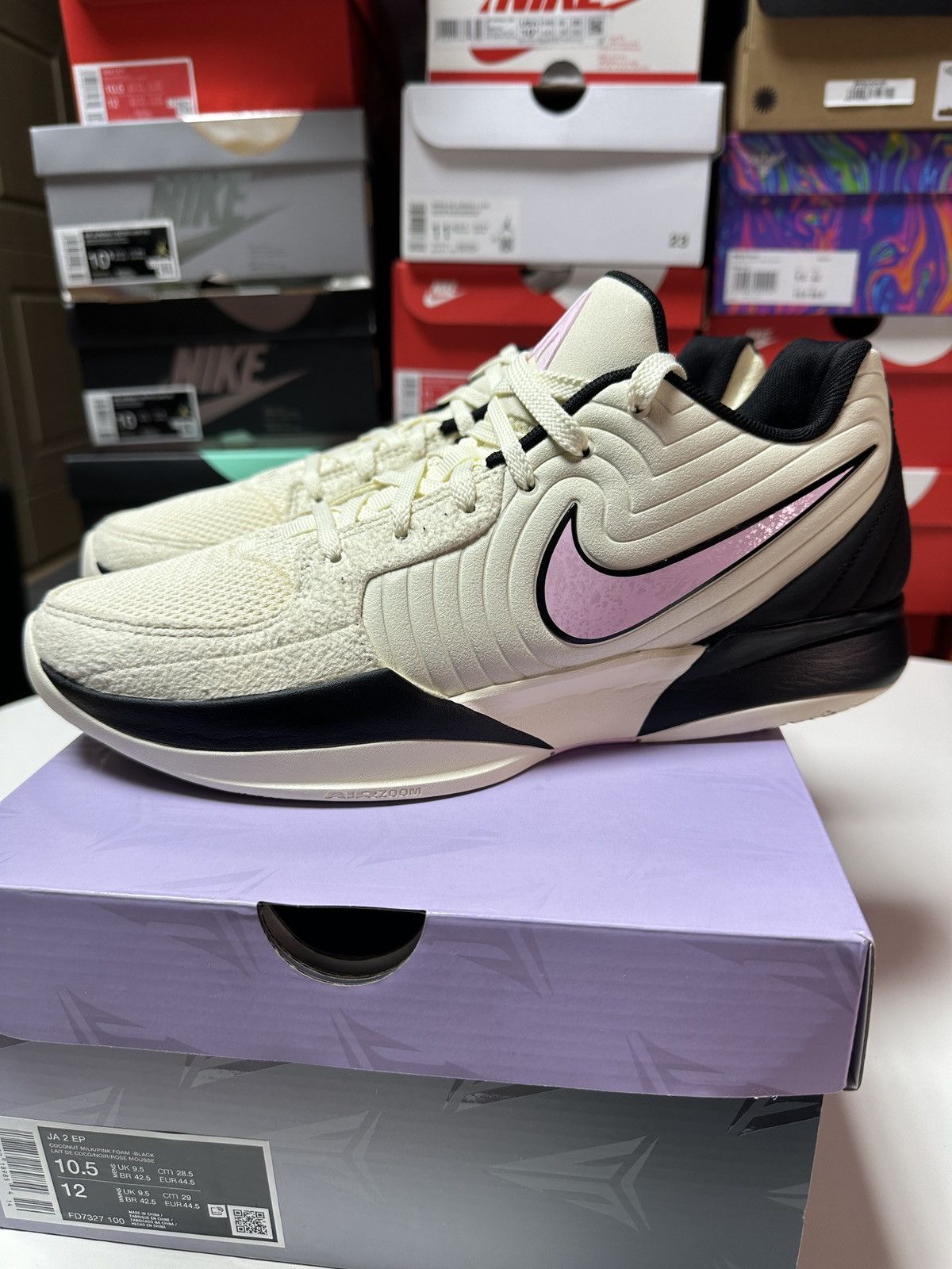 Nike New Size 10.5 US MEN JA 2 EP Coconut Milk/ Pink Size US 10.5 / EU 43-44 - 1 Thumbnail