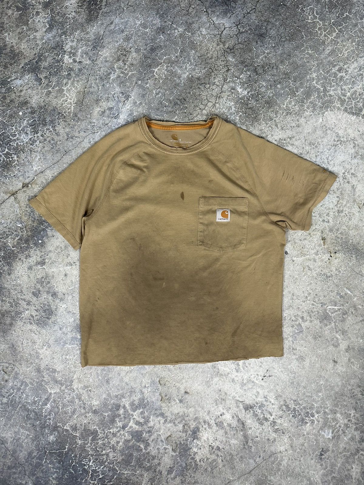 Carhartt × Vintage Vintage Distressed Carhartt Tight Tee Size US S / EU 44-46 / 1 - 1 Thumbnail