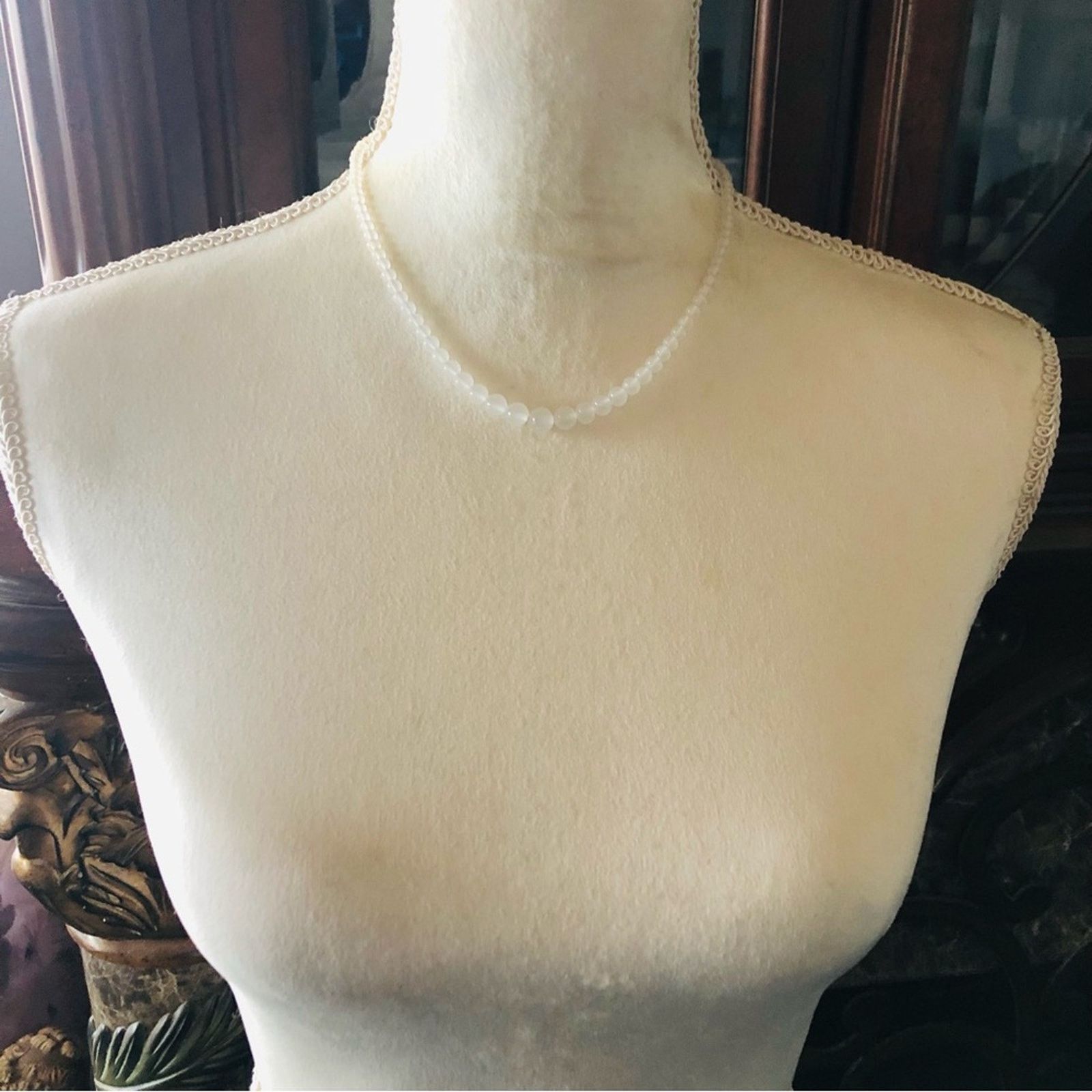 Other Vintage graduated opalescent glass wedding bead necklace Size ONE SIZE - 5 Thumbnail