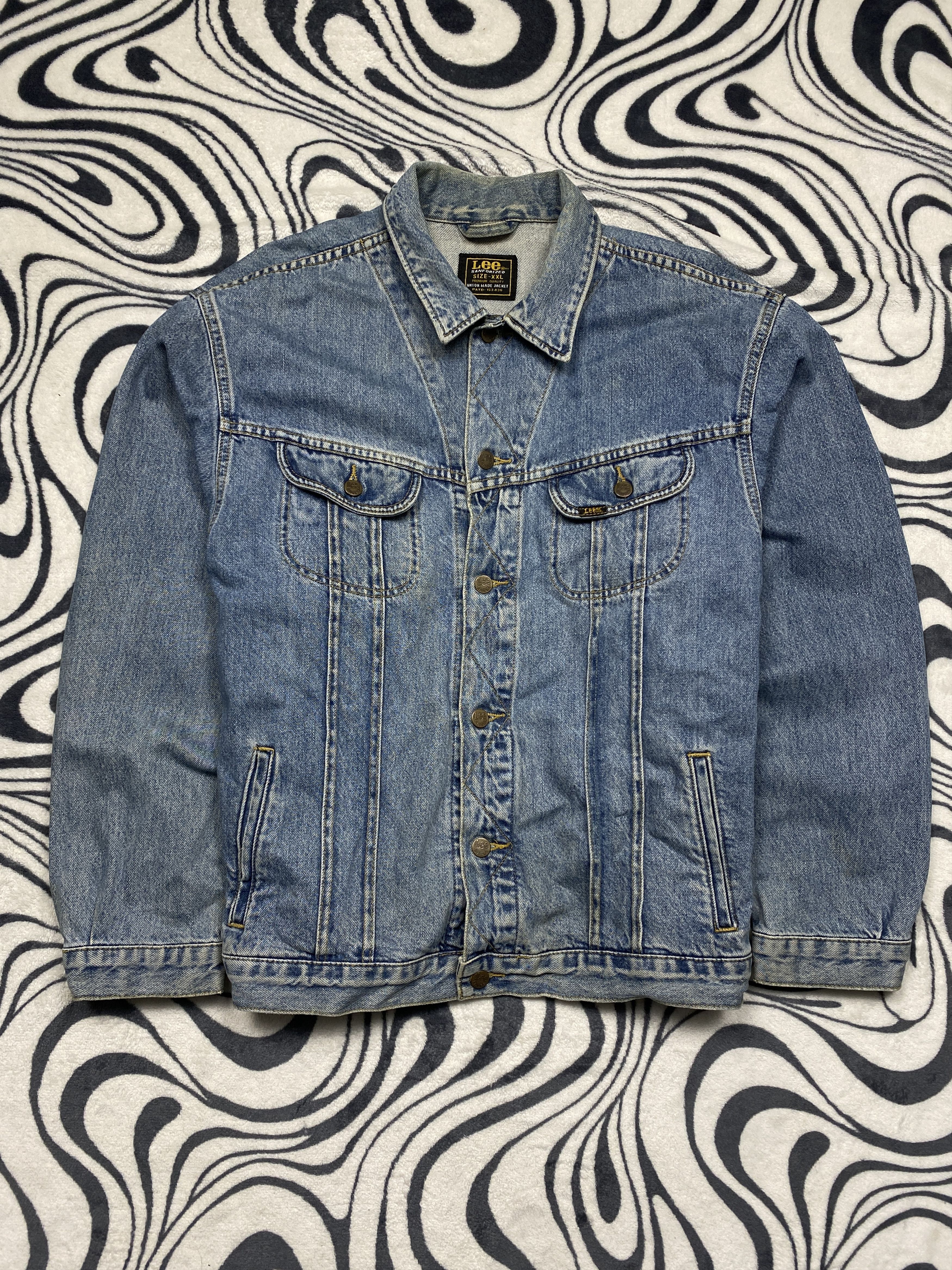 Lee Lee 90s Vintage Mens Denim Jacket Size US XXL / EU 58 / 5 - 1 Thumbnail