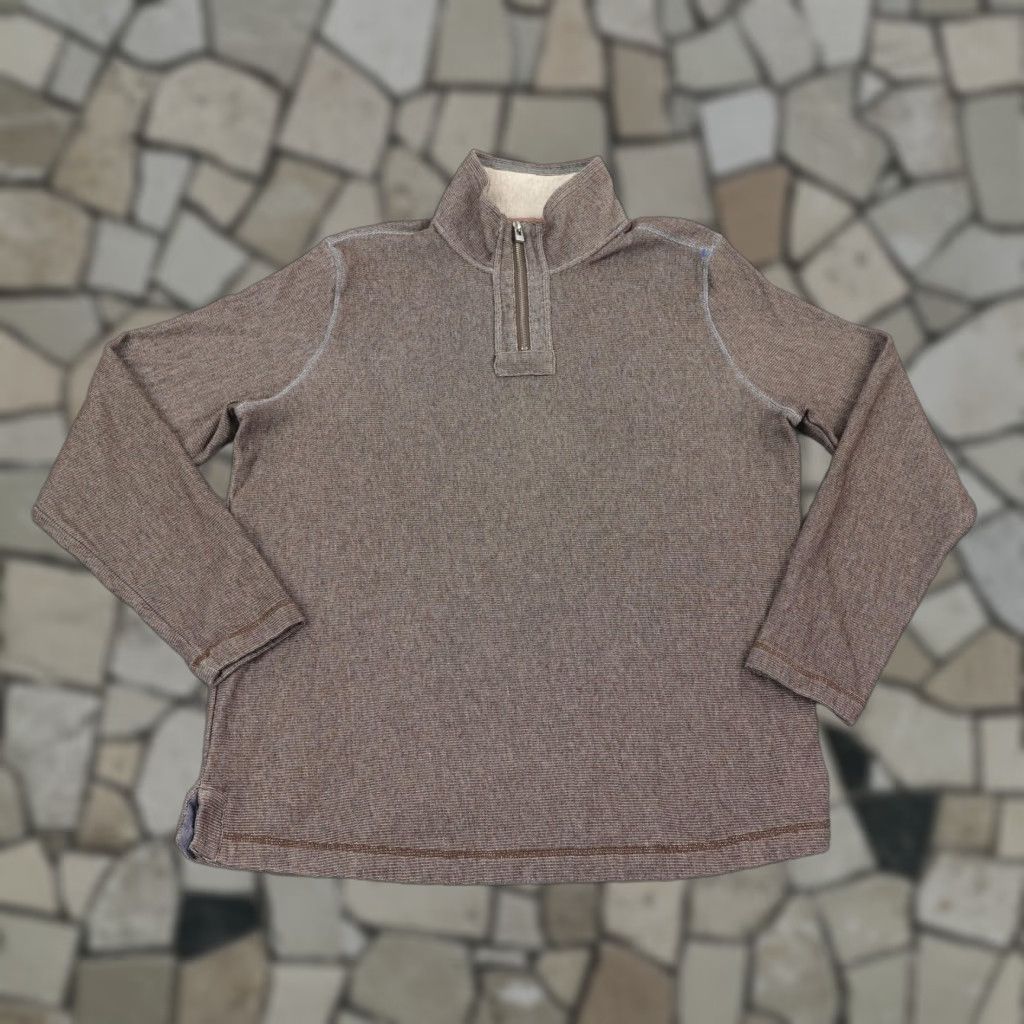 Carbon2Cobalt VINTAGE? No — Carbon2Cobalt Sweater Mens Large Brown 1/2 Zip Pullover Sweater Fleece Mock Neck Size US L / EU 52-54 / 3 - 1 Thumbnail