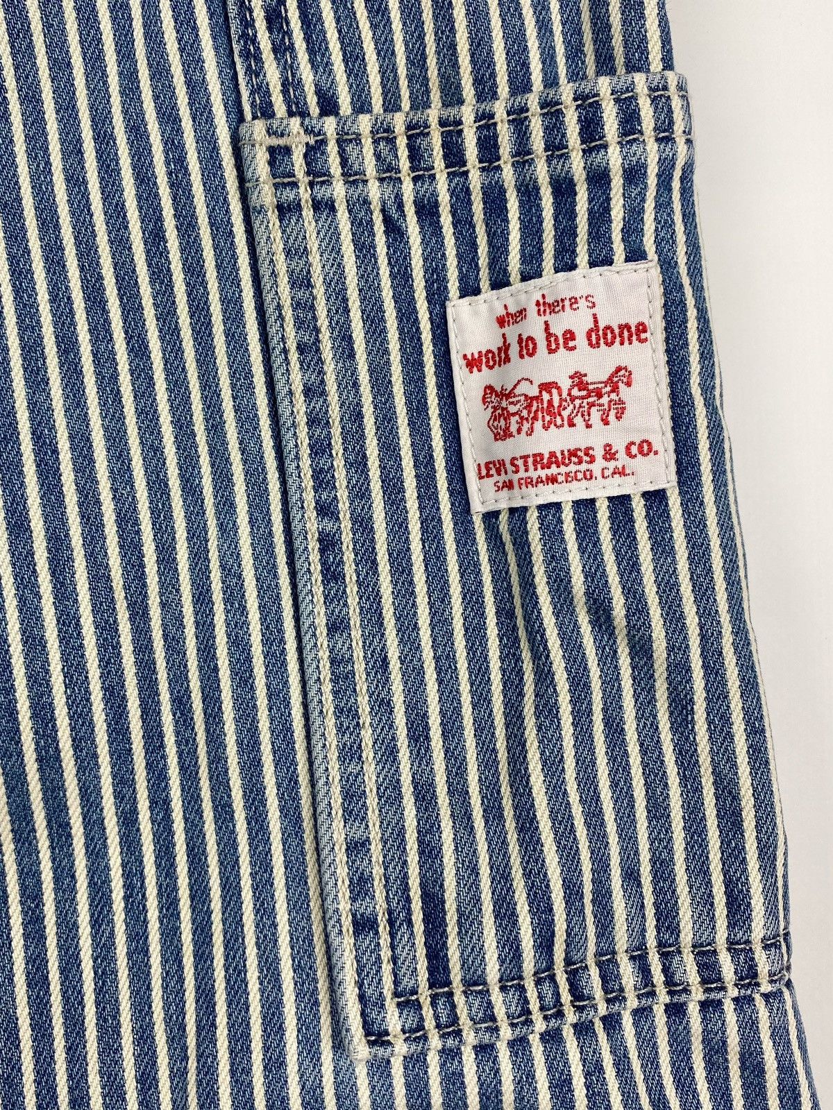 Levi's Levi’s 568 Stay Loose Railroad Stripe Carpenter Denim Pants Size US 28 / EU 44 - 10 Thumbnail
