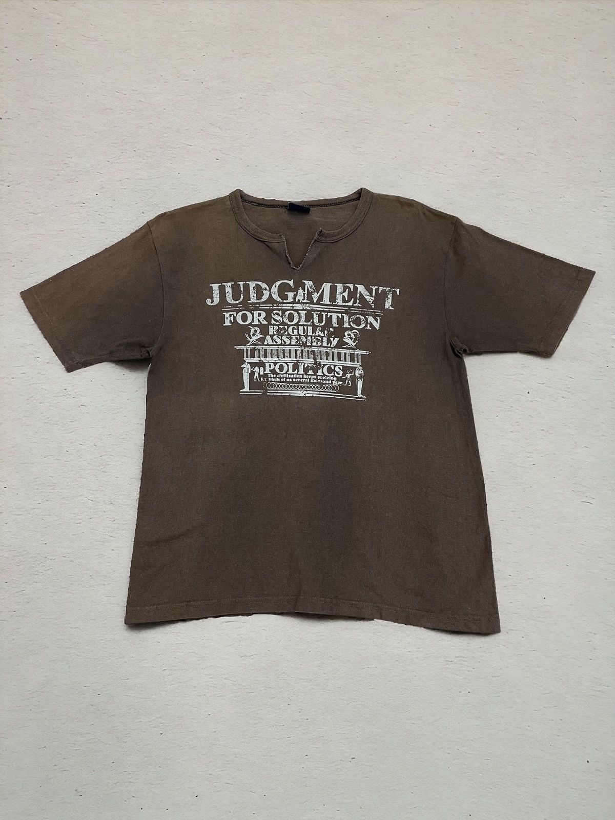 Japanese Brand Cinema V Neck Relaxin Cotton Judgement For Solution Politics Size US M / EU 48-50 / 2 - 1 Thumbnail