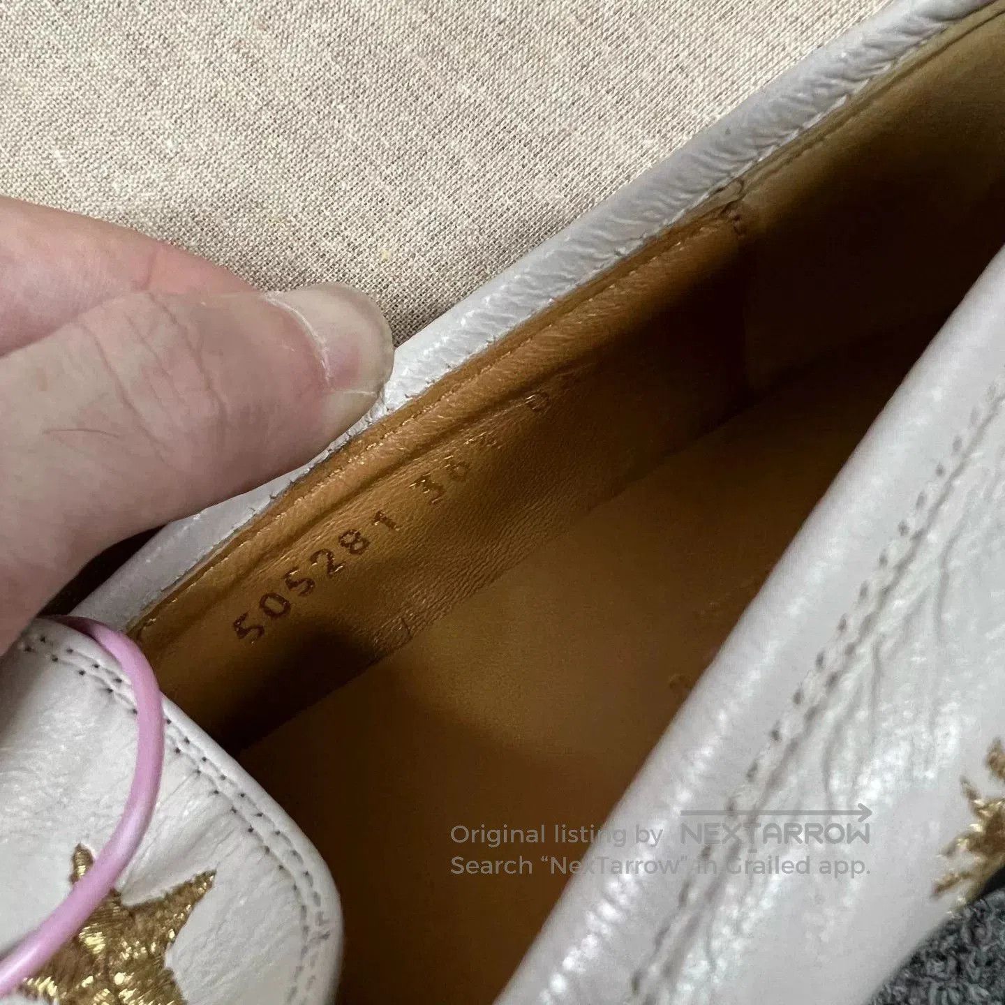 Gucci Gucci White Embroidered Bee Star Loafers. Size US 5.5 / IT 35.5 - 5 Thumbnail