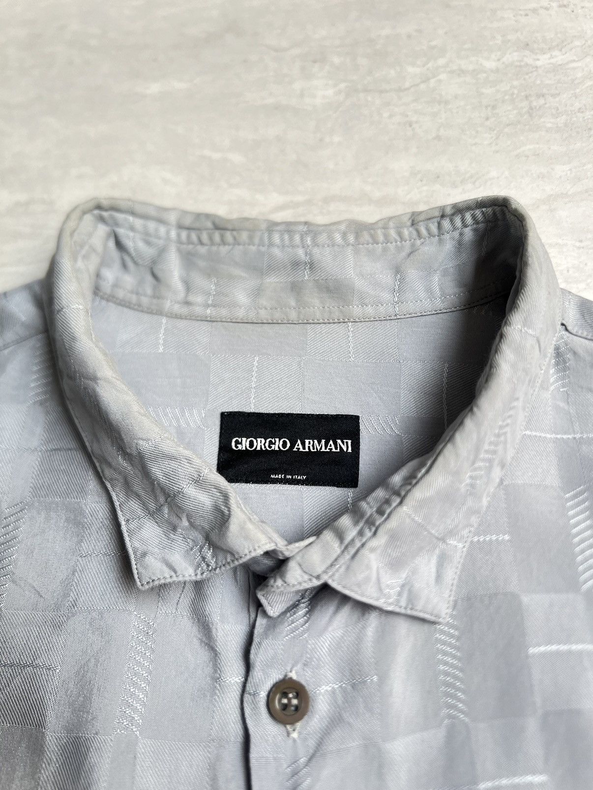 Giorgio Armani GIORGIO ARMANI Grey Shirt Size US L / EU 52-54 / 3 - 12 Thumbnail