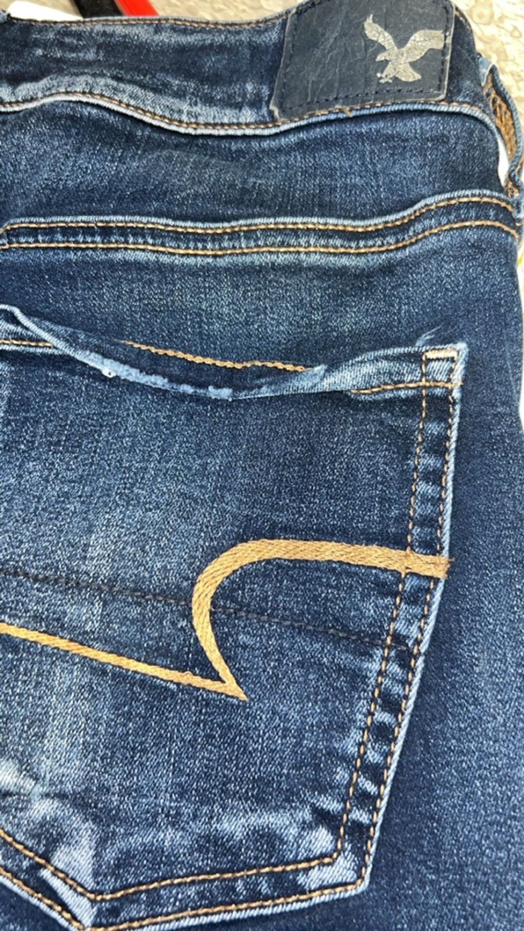 American Eagle Outfitters Women's American Eagle Outfitters Blue Distressed Skinny Jea Size 28" / US 6 / IT 42 - 4 Thumbnail