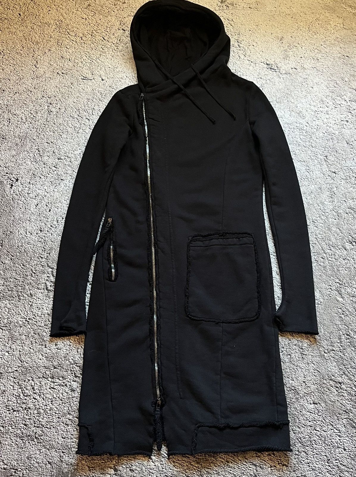 PAL OFFNER Pal Offner Asymmetric Hooded Long Jacket Size 3 (fits M-L) Size M / US 6-8 / IT 42-44 - 1 Thumbnail