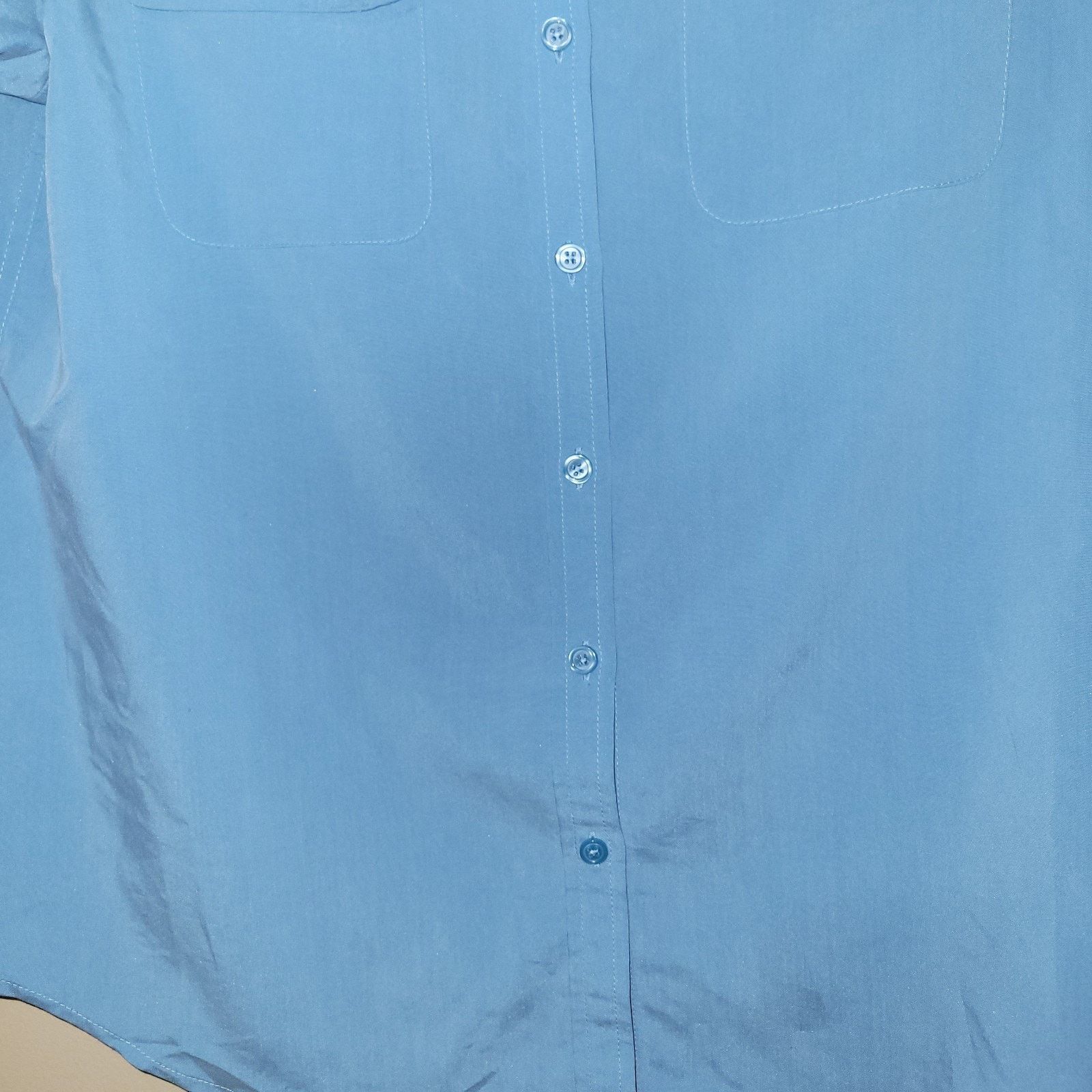 & Other Stories Chico's Womens Sz 1 Button Up Blouse Collared Long Sleeve Size L / US 10 / IT 46 - 11 Thumbnail