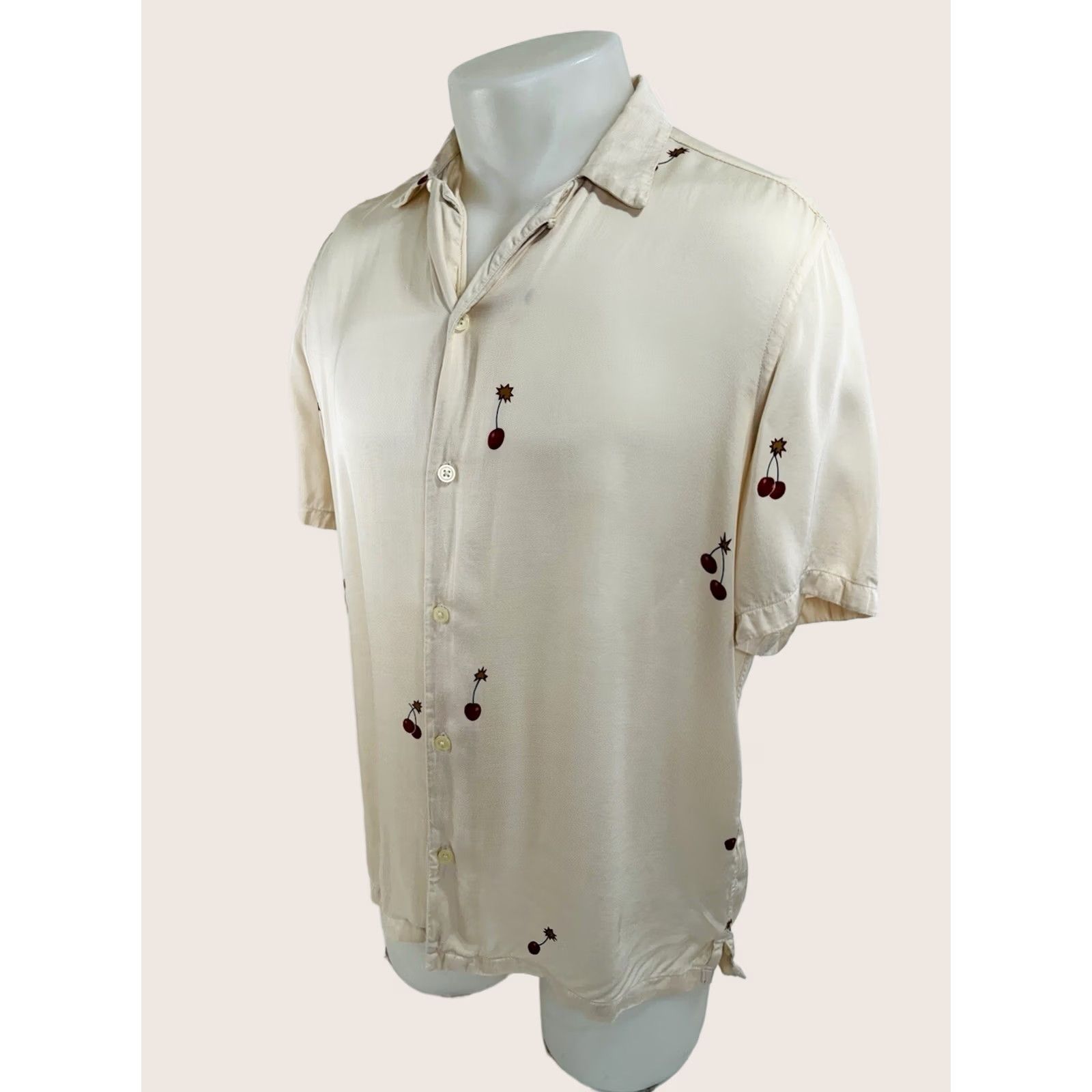 Allsaints ALL SAINTS - CHERRY BOMB Fireworks Mens S Loop Collar Shirt Shirt Boys Girls Mens Womens? Size US S / EU 44-46 / 1 - 1 Thumbnail